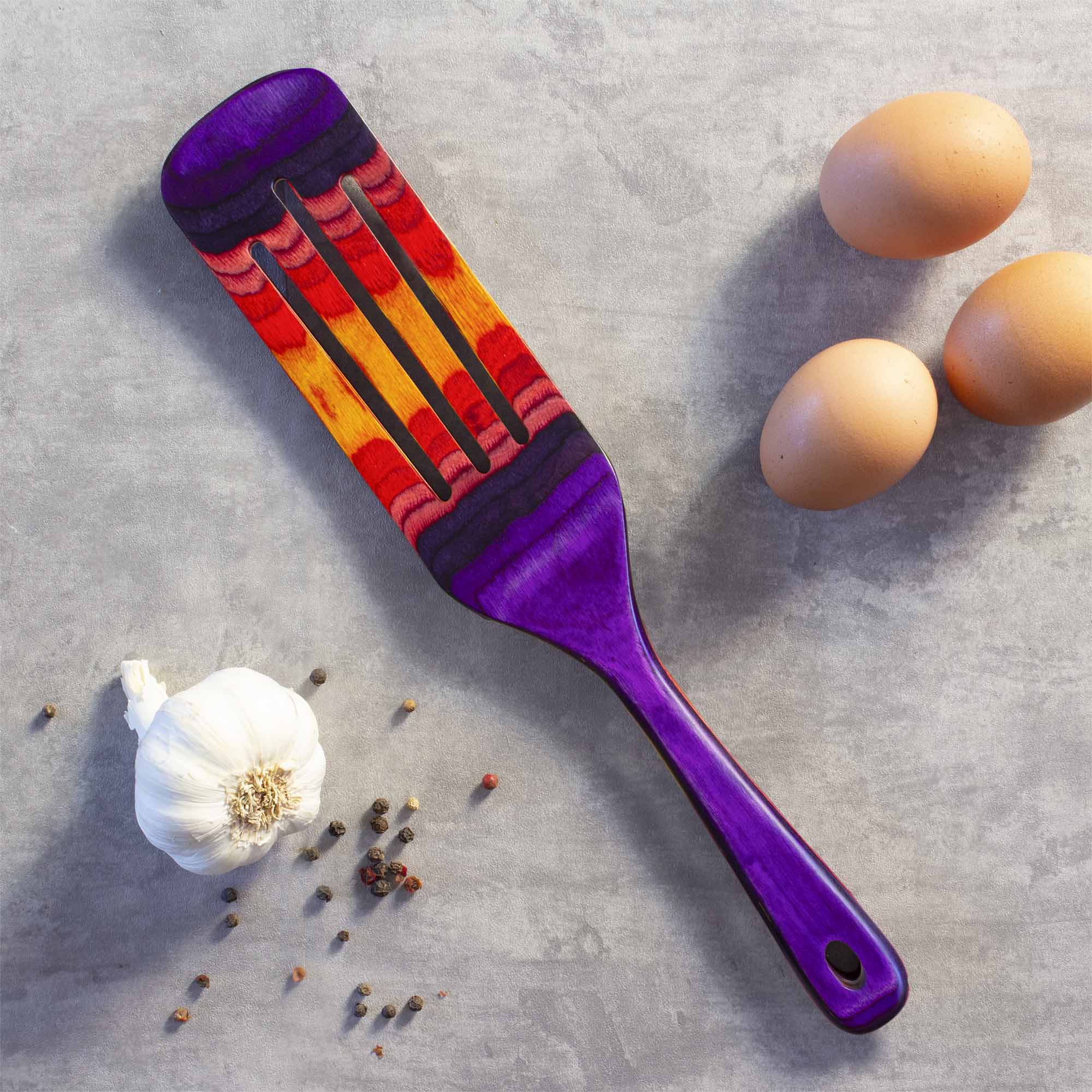 Baltique® Waikiki Collection Wooden Spurtle - 13 Inch Premium Kitchen Utensil for Stirring, Mixing & Serving - Perfect for Cooking, Baking & Pancake Flipping