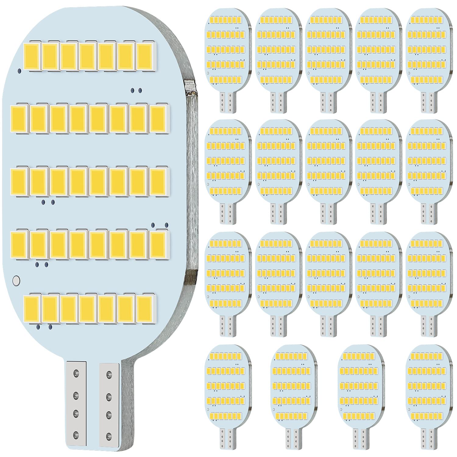 20PCS T10 921 922 912 194 RV Interior LED Light Bulbs - Super Bright 4500K Natural White Replacement Bulbs for 12V RV, Camper, Trailer, Motorhome, Boat Dome & Marine Indoor Lighting - Perfect for Night Driving and Interior Illumination