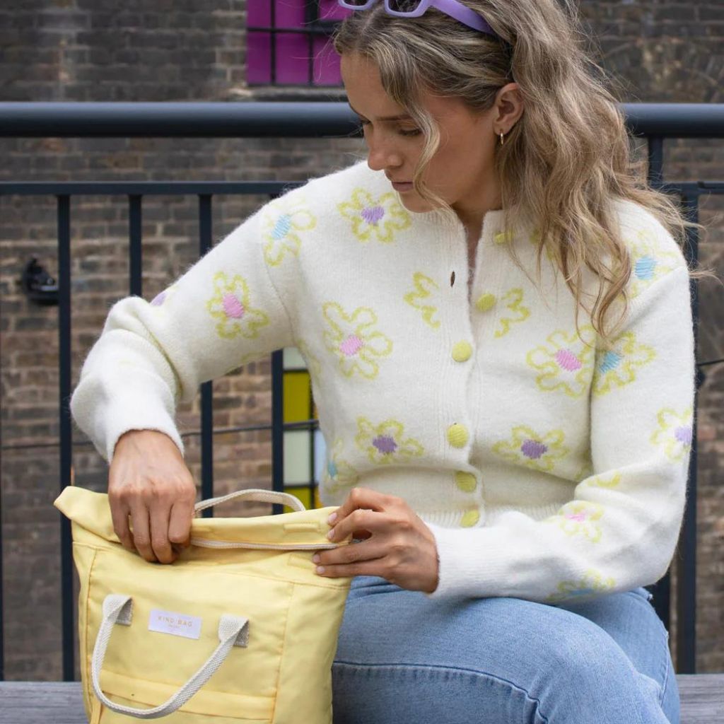 Kind Bags Hackney Mini Backpack - Waterproof Lightweight Crossbody Bag for Women & Girls, Buttercup Yellow - Perfect for Travel, School, Hiking & Daily Use