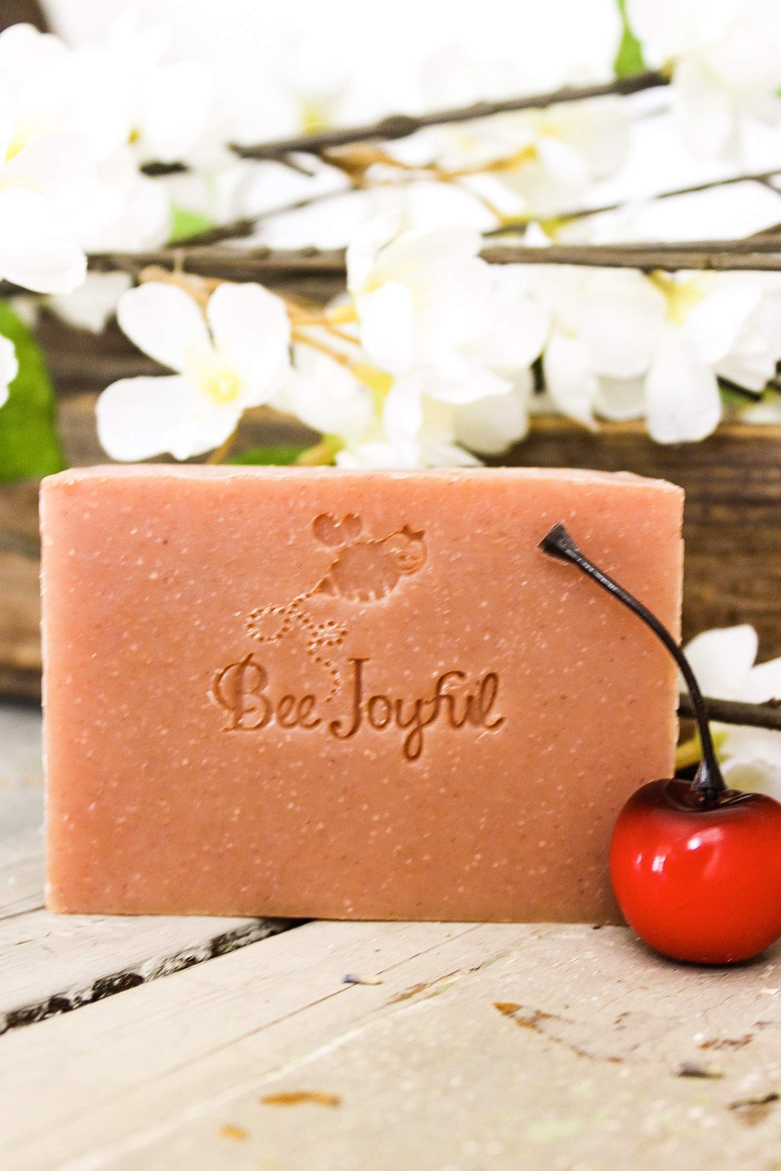 Organic Cherry Rosa Handmade Soap - All Natural, Vegan, Cruelty-Free - Perfect for Sensitive Skin & Eco-Friendly Bathing