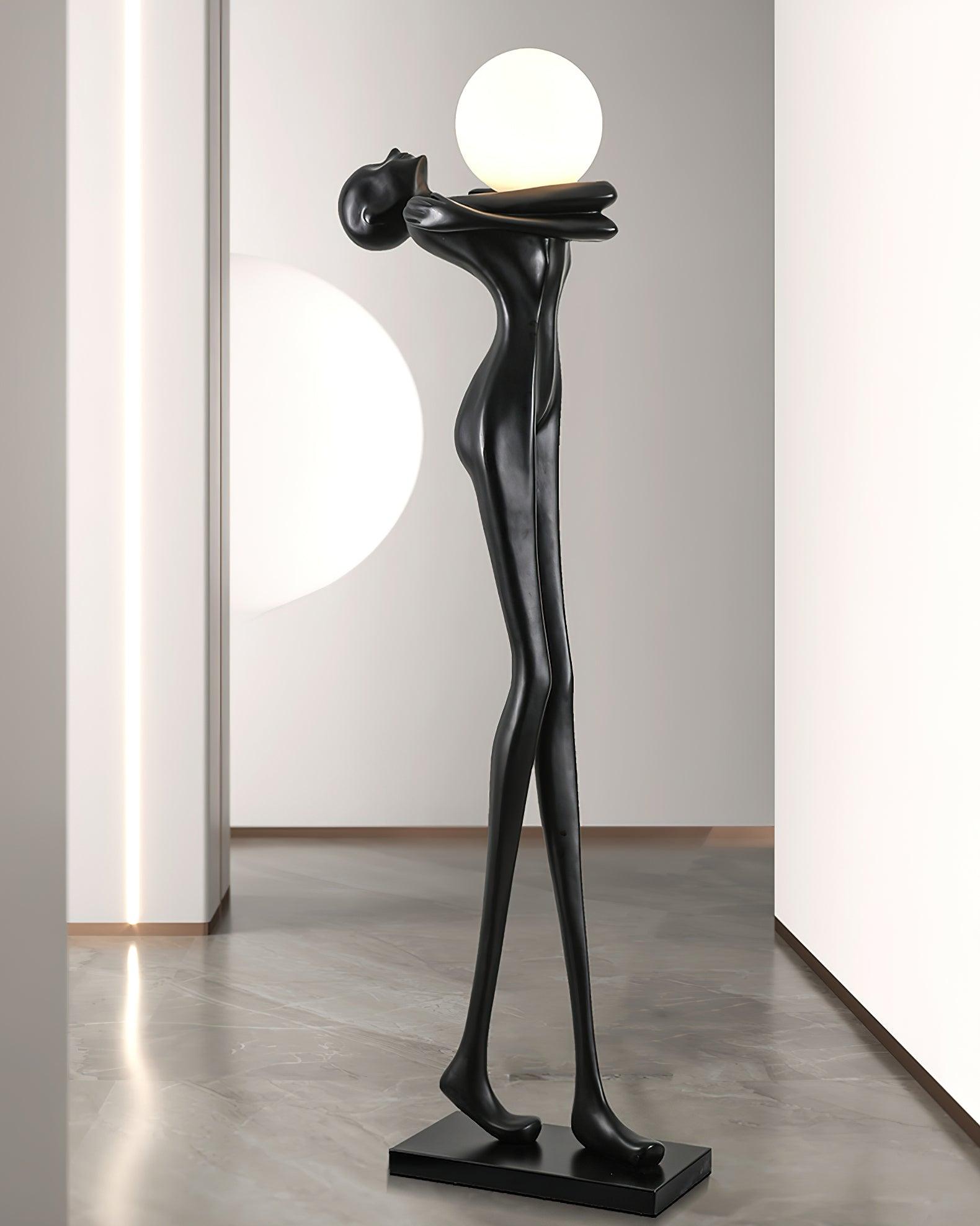 Modern Embrace Ball Sculpture Floor Lamp - Elegant Home Decor Lighting for Living Room, Bedroom, or Office - Perfect for Ambient and Accent Lighting