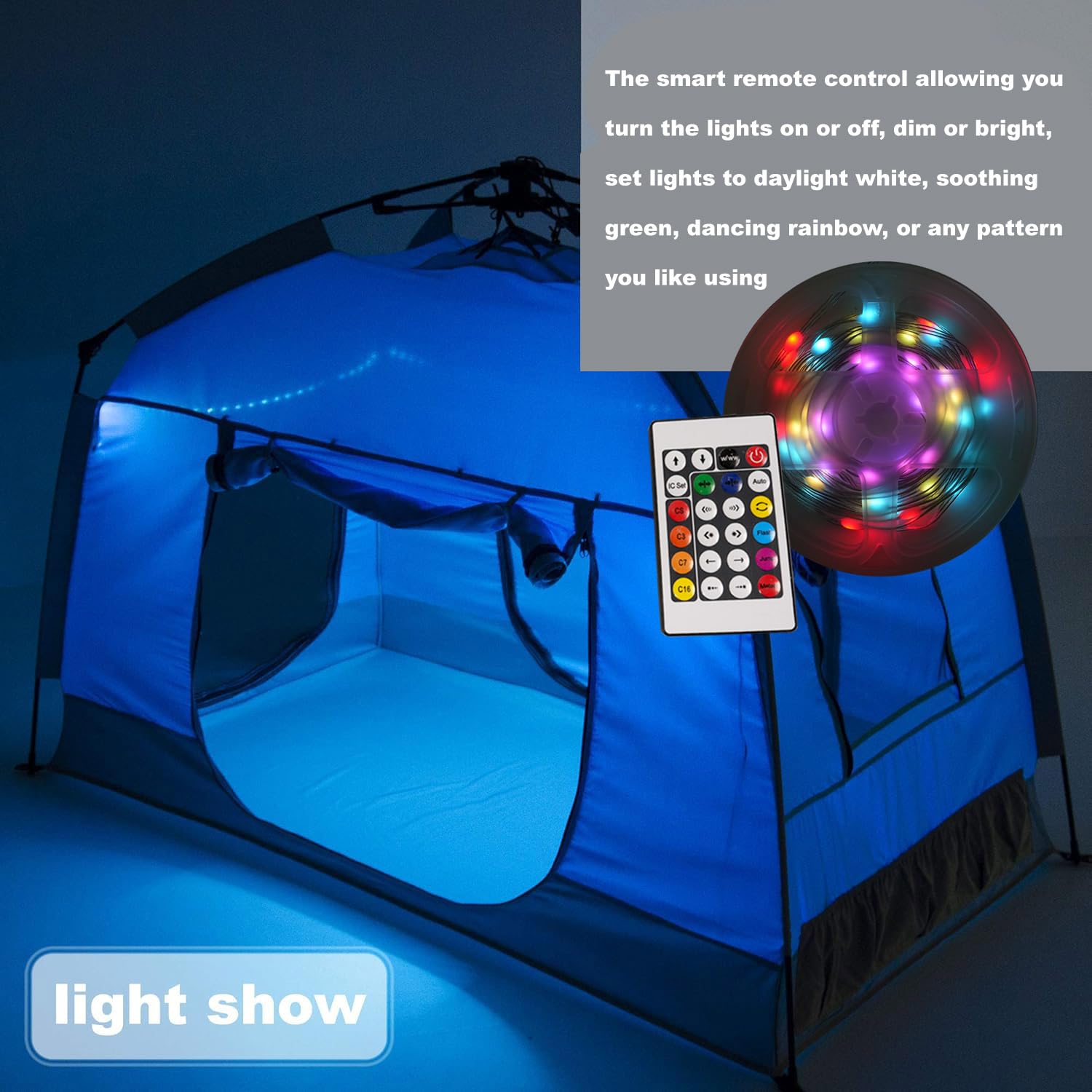 Easy Setup Kids Playhouse with LED Lights & 3 Large Openings - Portable Children's Play Tent for Indoor & Outdoor Use - Includes Carry Bag - Perfect for Toddlers' Birthday Gifts & Playtime Adventures