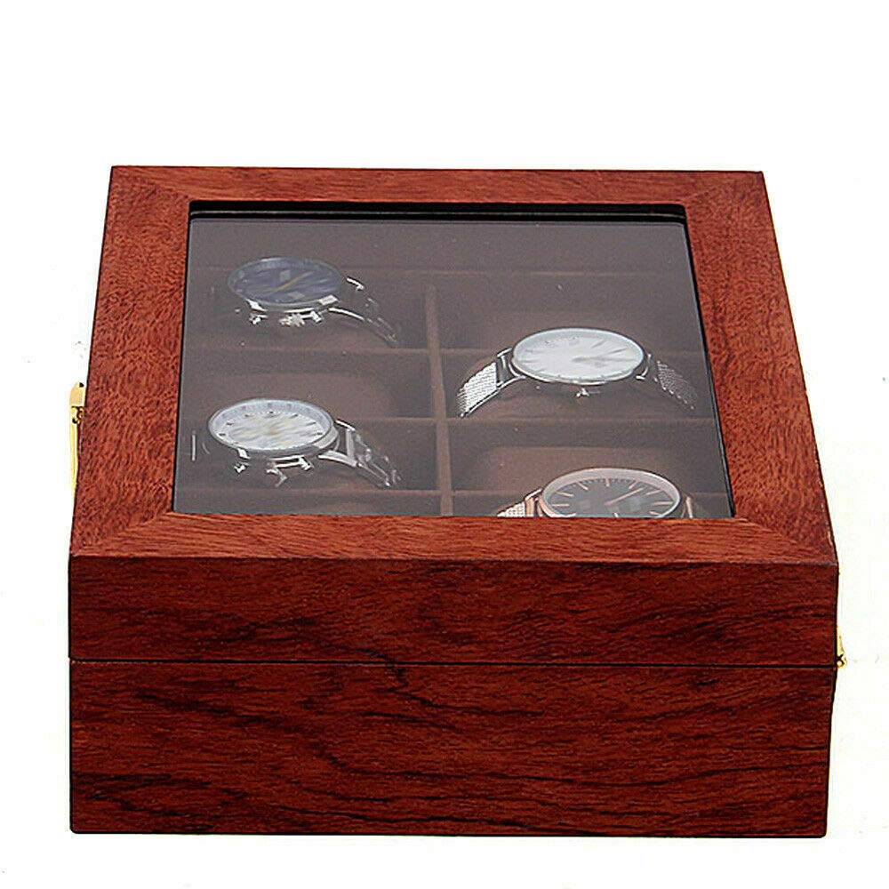 Automatic Rotating Watch Winder Display Case - 10 Slot Luxury Watch Storage Box for Men & Women with Jewelry Organizer | Perfect for Watch Collections, Jewelry Display & Home Decor