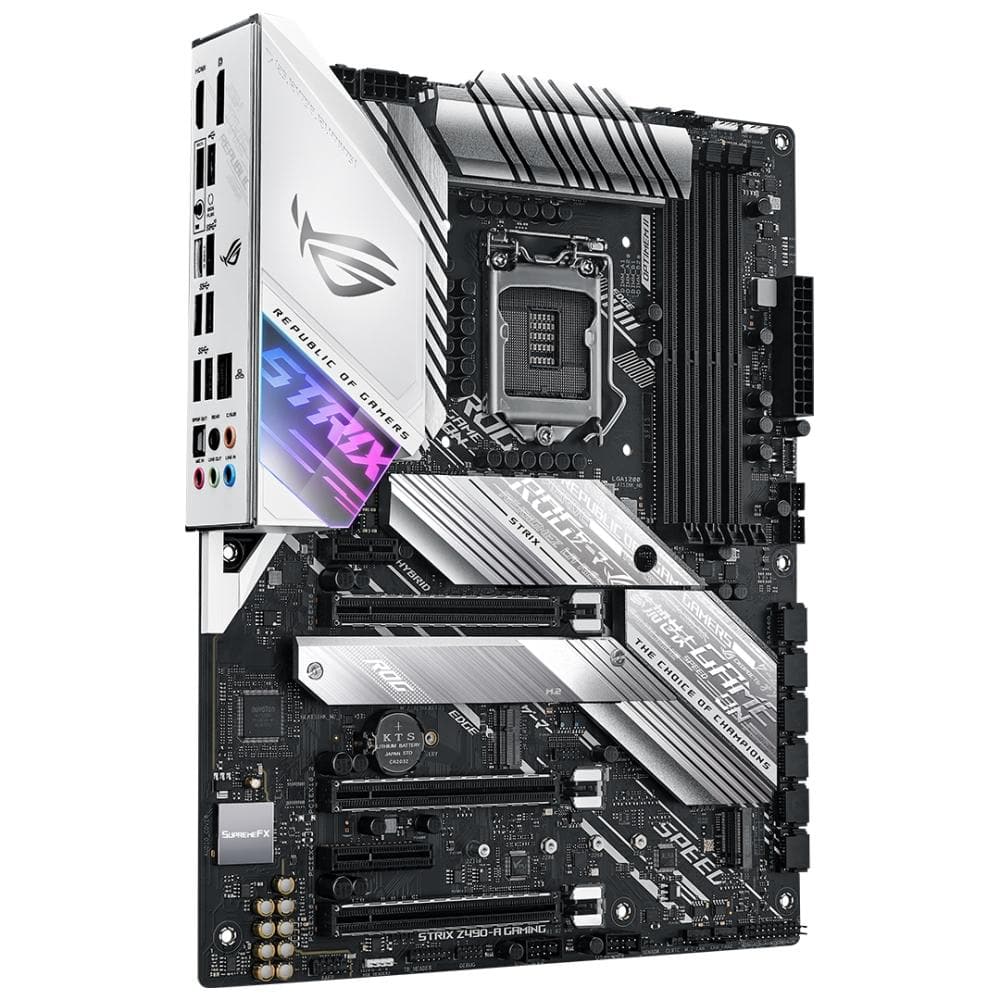 ASUS ROG STRIX Z490-A Gaming Motherboard - Intel Z490 ATX, LGA 1200 Socket, WiFi 6, PCIe 3.0, DDR4 4600MHz, Aura Sync RGB - Perfect for PC Gaming, Streaming & Content Creation
