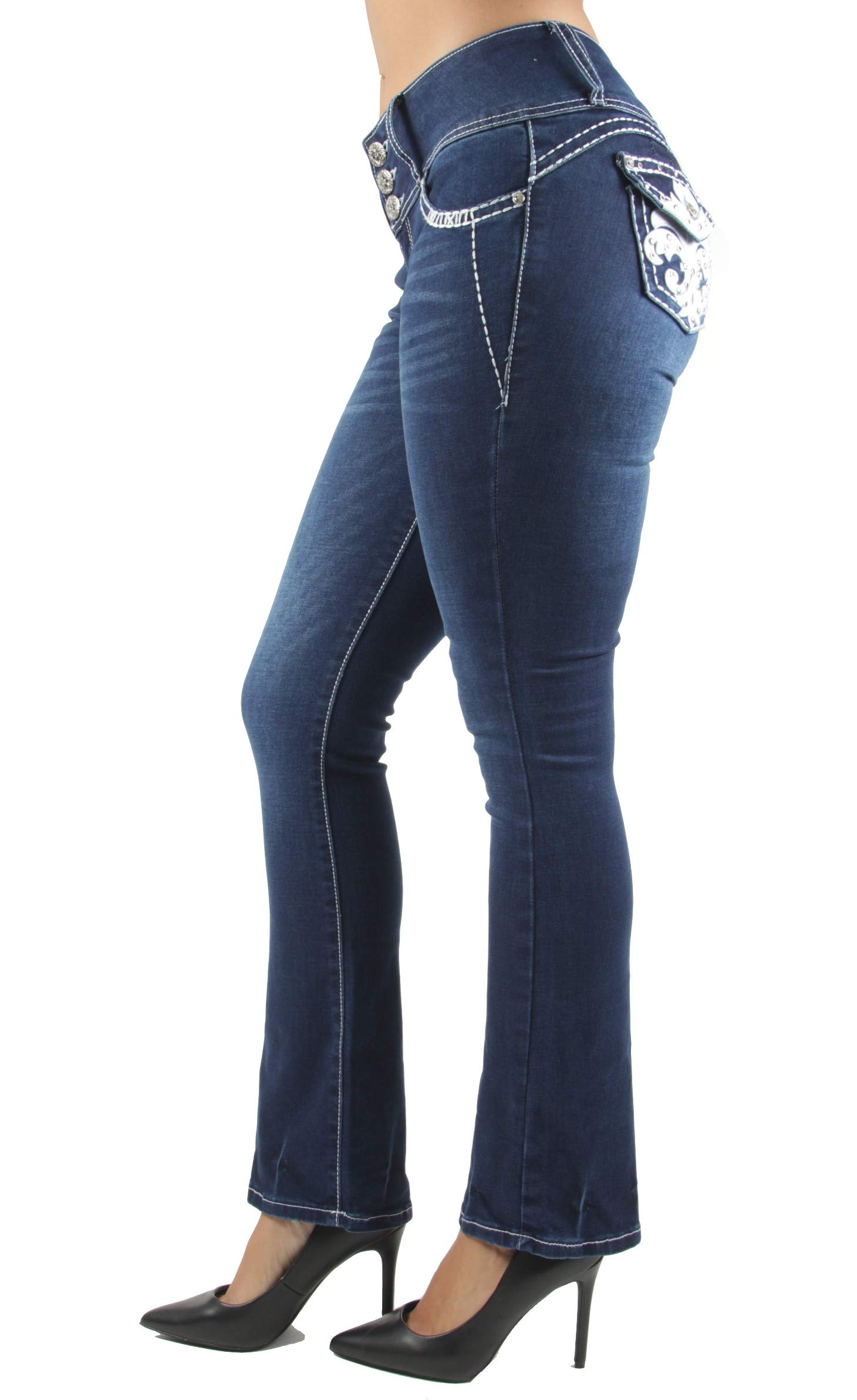 Sexy Flare Bootleg Ripped Women's Jeans - Premium Stretch Denim Pants for Casual Wear & Night Out