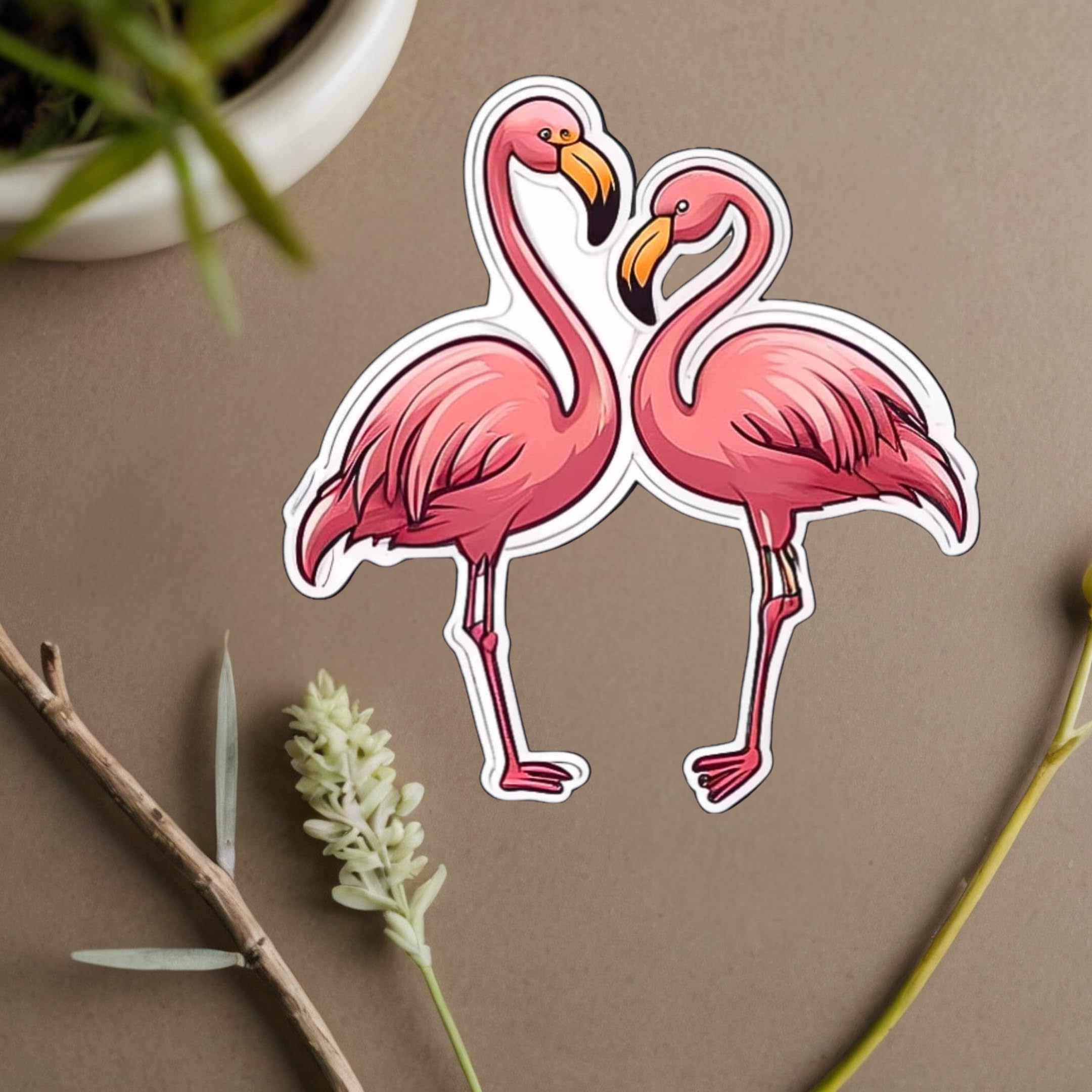 QUONDAM - 3 Pack 3'' Crane Stickers, Cute Animal Art Decals for Laptop, Water Bottle, Skateboard, Car, Phone - Wild Animal Theme Vinyl Stickers for Kids, Friends, DIY Crafts - Perfect for School, Office, Travel & Gifts