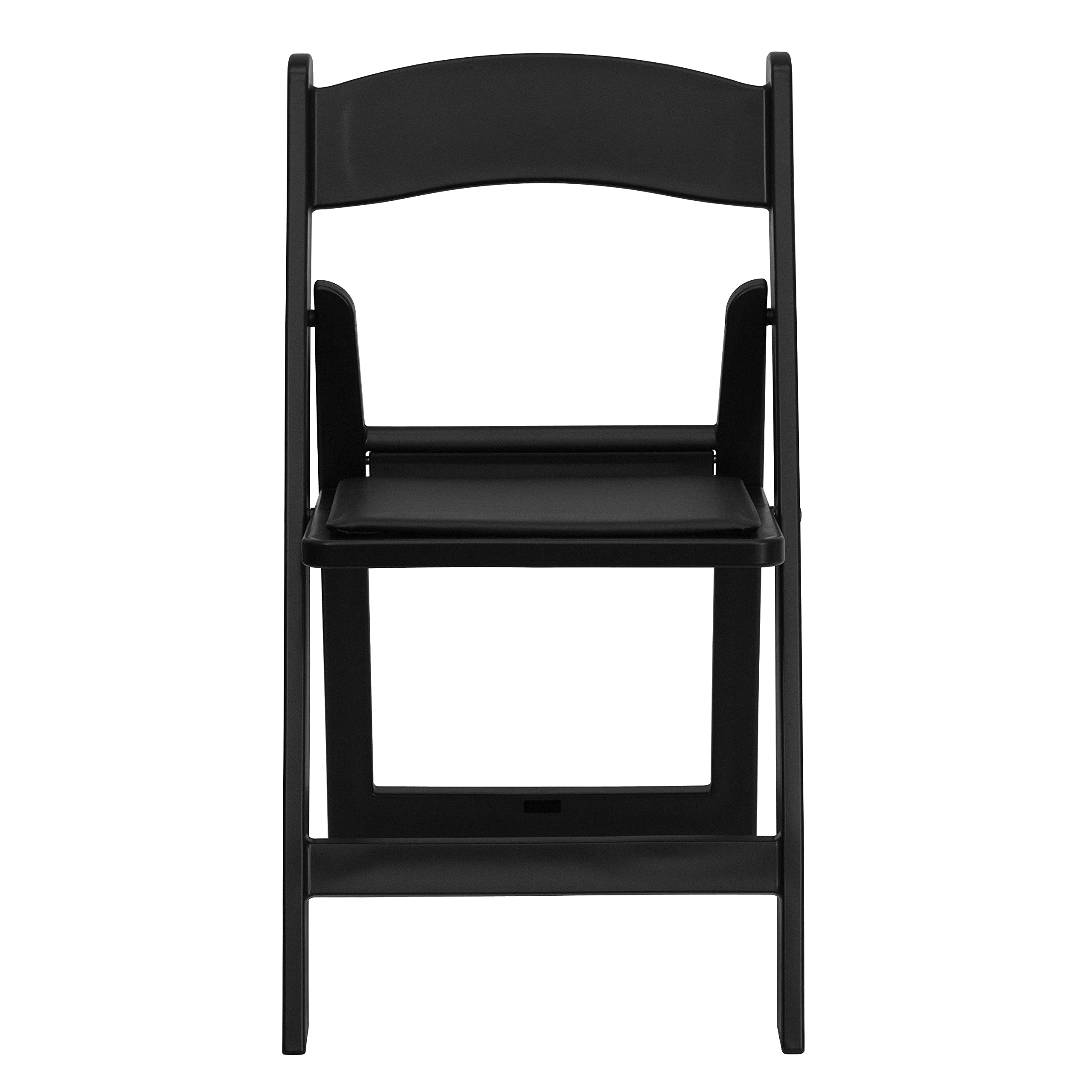 EMMA + OLIVER 4-Pack Black Resin Folding Chairs - 800LB Weight Capacity, Lightweight & Comfortable Event Chairs for Indoor/Outdoor Use - Perfect for Parties, Weddings, Picnics, and Camping