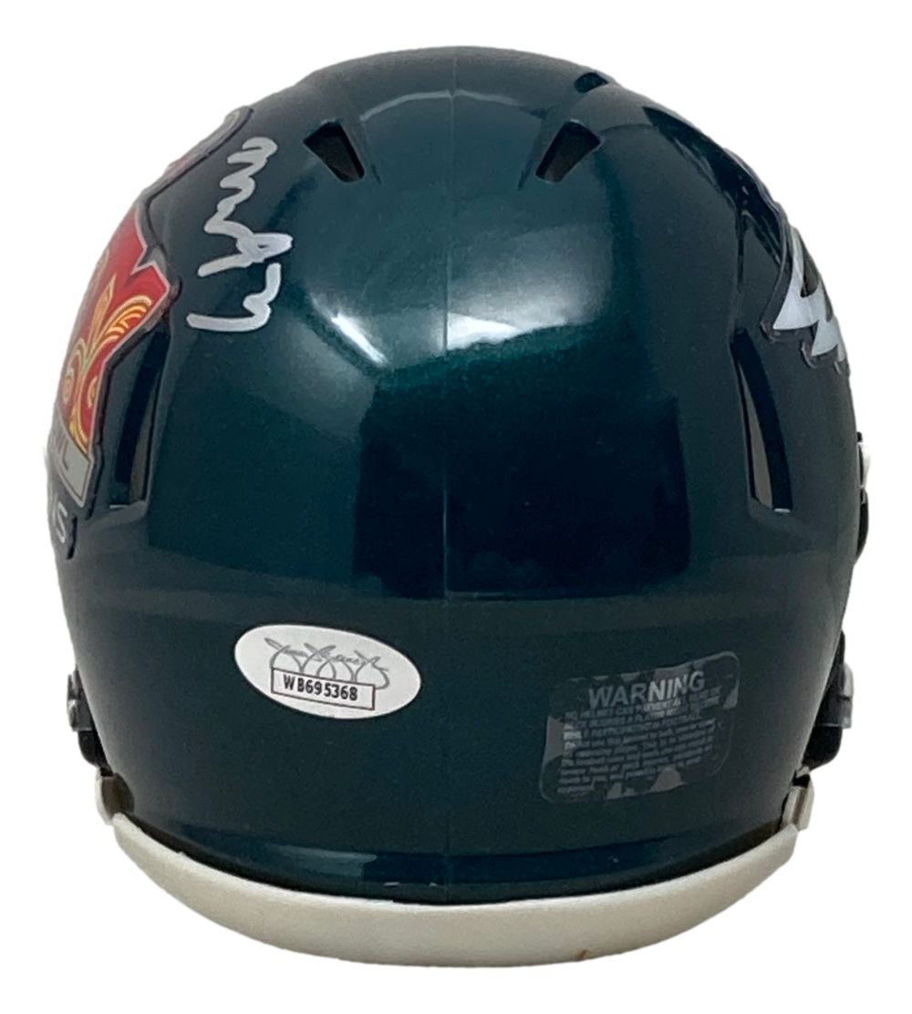 Authentic Milton Williams Signed Philadelphia Eagles Super Bowl 59 Mini Speed Helmet with JSA Certificate - Perfect for Eagles Fans, Sports Memorabilia Collectors, and Man Cave Decor