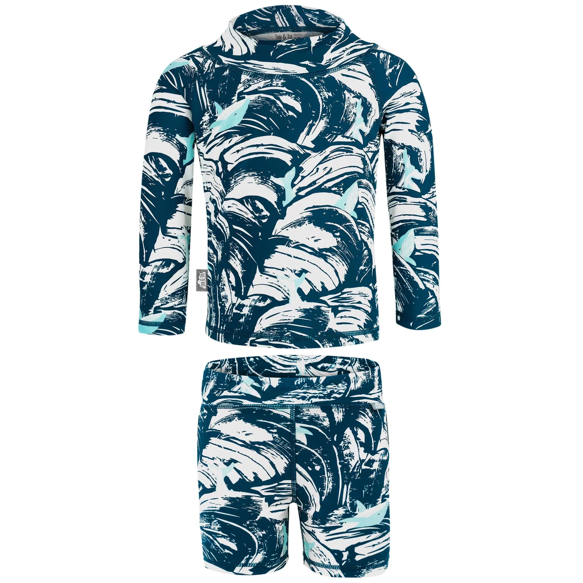 Jan & Jul Sun & Splash 2-Piece UV Protection Swim Suit for Kids - UPF 50+ Rash Guard & Swim Shorts Set - Perfect for Beach, Pool & Outdoor Water Activities