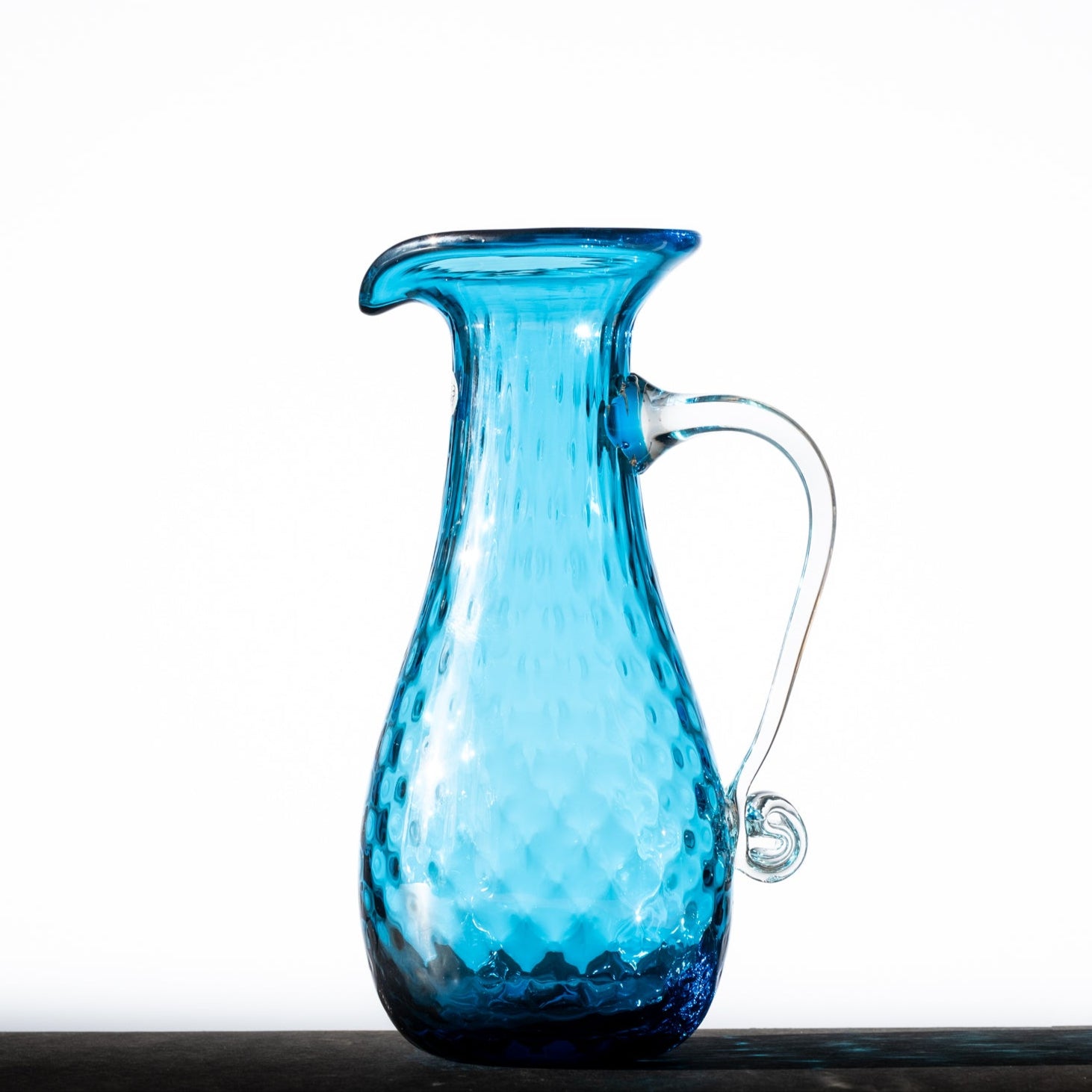 2511DP Diamond Optic Pitcher - Premium Glass Water Pitcher with Elegant Turquoise Design, Perfect for Iced Tea, Lemonade & Summer Beverages at Home or Parties