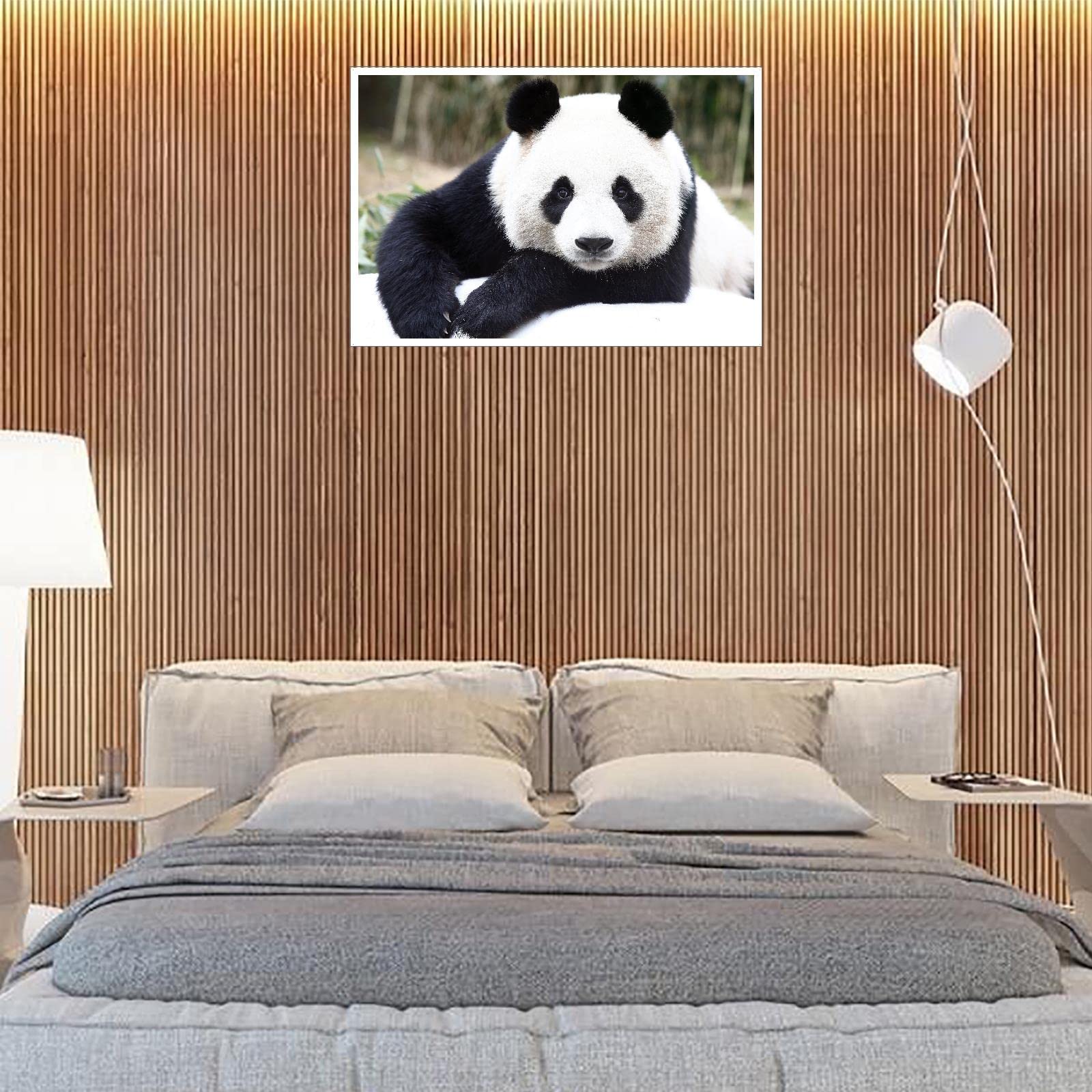Panda Canvas Wall Art - 36x24 Inch Unframed Animal Print Poster for Home & Office Decor | Perfect for Living Room, Bedroom, Nursery & Gifts