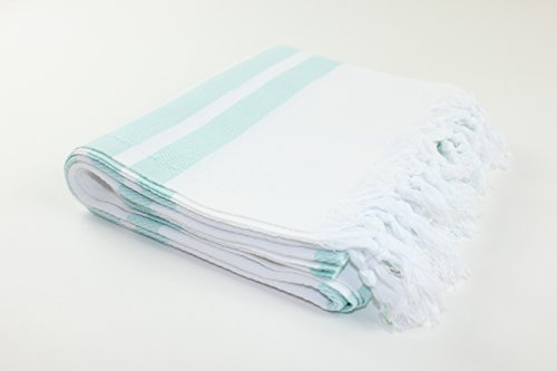 White & Light Turquoise
