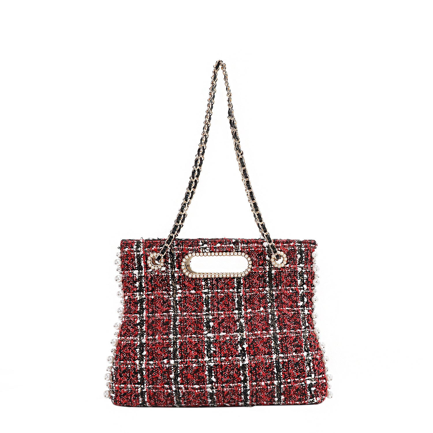 Stylish Tweed Clutch Bag for Women - Elegant Handbag for Parties, Weddings & Evening Events | Fashionable Small Purse with Shoulder Strap