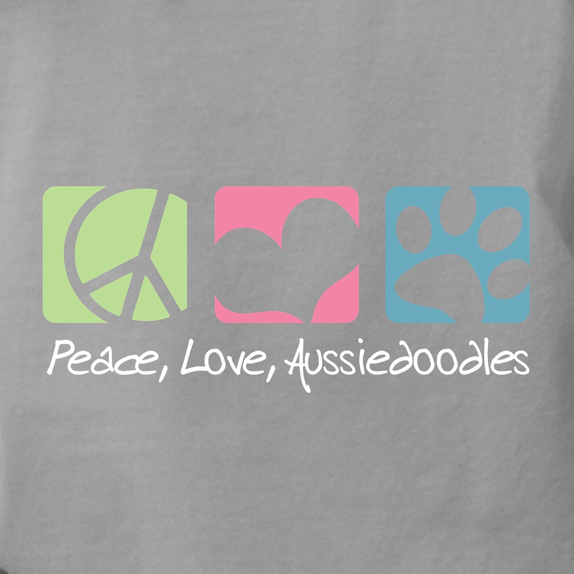 Peace, Love, Aussiedoodles Women's T-Shirt | Comfort Colors® Soft Cotton Tee | Cute Dog Lover Gift for Casual Wear & Aussiedoodle Enthusiasts
