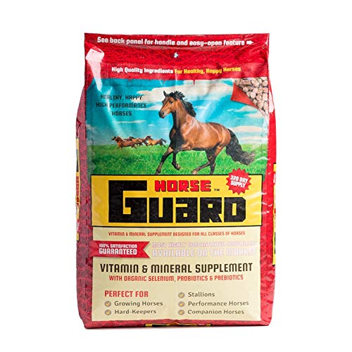 Premium 40 lb Horse Guard Equine Vitamin & Mineral Supplement with Organic Selenium & Vitamin E - Supports Muscle Health & Immune System for Horses, Ponies & Mares (Ideal for Training, Breeding & Performance)