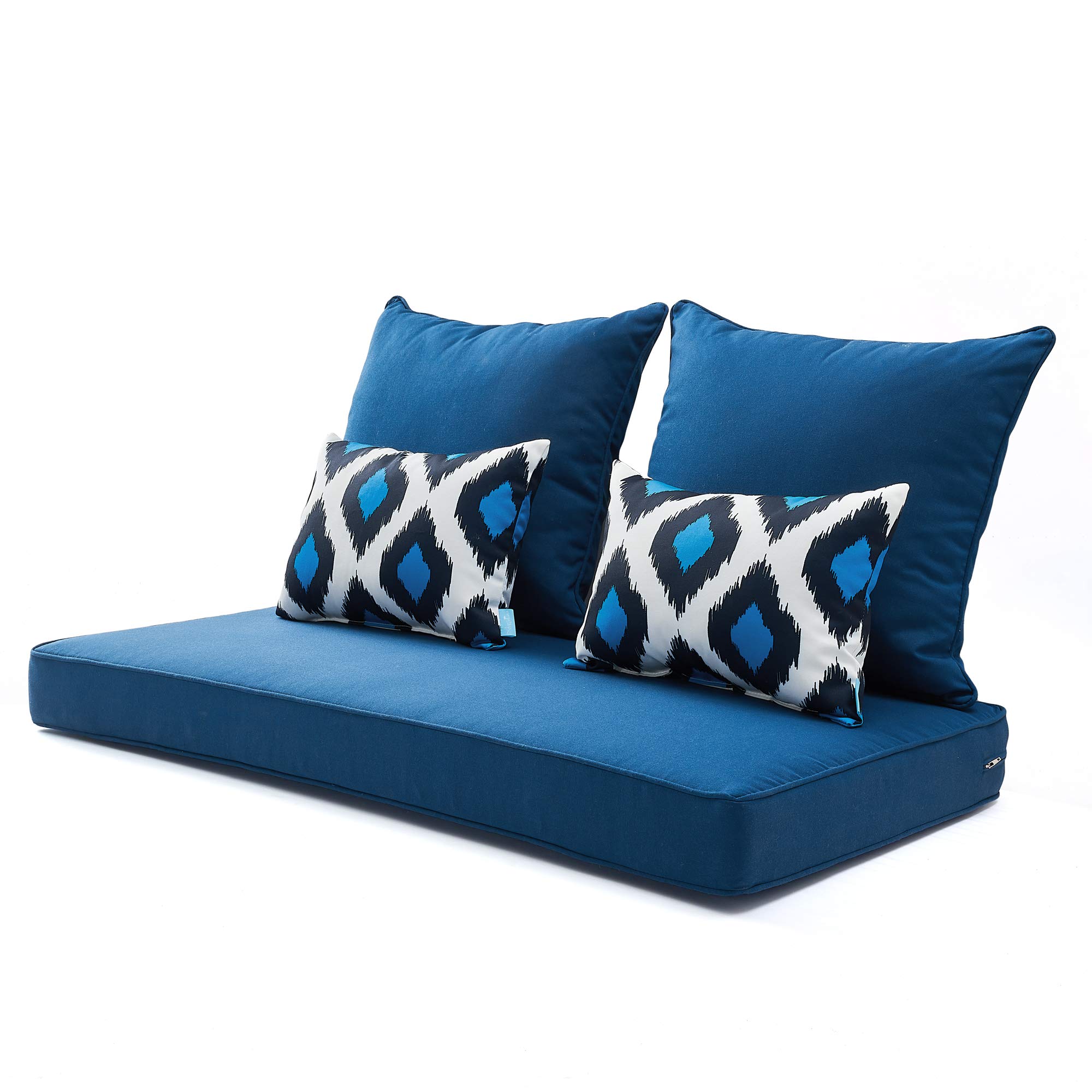 ARTPLAN All-Weather Deep Seating Loveseat Cushions Set of 5 - Waterproof Outdoor Patio Furniture Cushions for Sofa, Sectional & Lounge Chairs | Perfect for Backyard, Deck & Poolside Relaxation