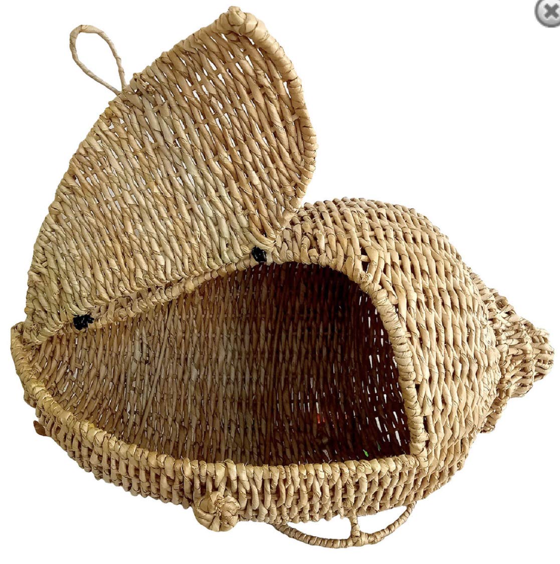 13x15 Inch Woven Seashell Storage Basket - Natural Coastal Decor for Bathroom, Beach House & Farmhouse Style Organization | Perfect for Towels, Blankets & Home Decor