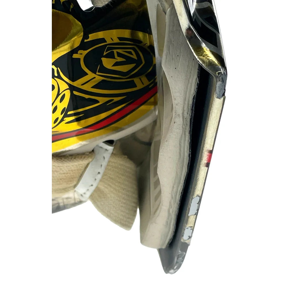 Authentic Logan Thompson Game Used Signed Goalie Mask 2022-23 Season with COA - Vegas Golden Knights NHL Hockey Memorabilia - Perfect for Collectors, Fans, and Sports Memorabilia Displays