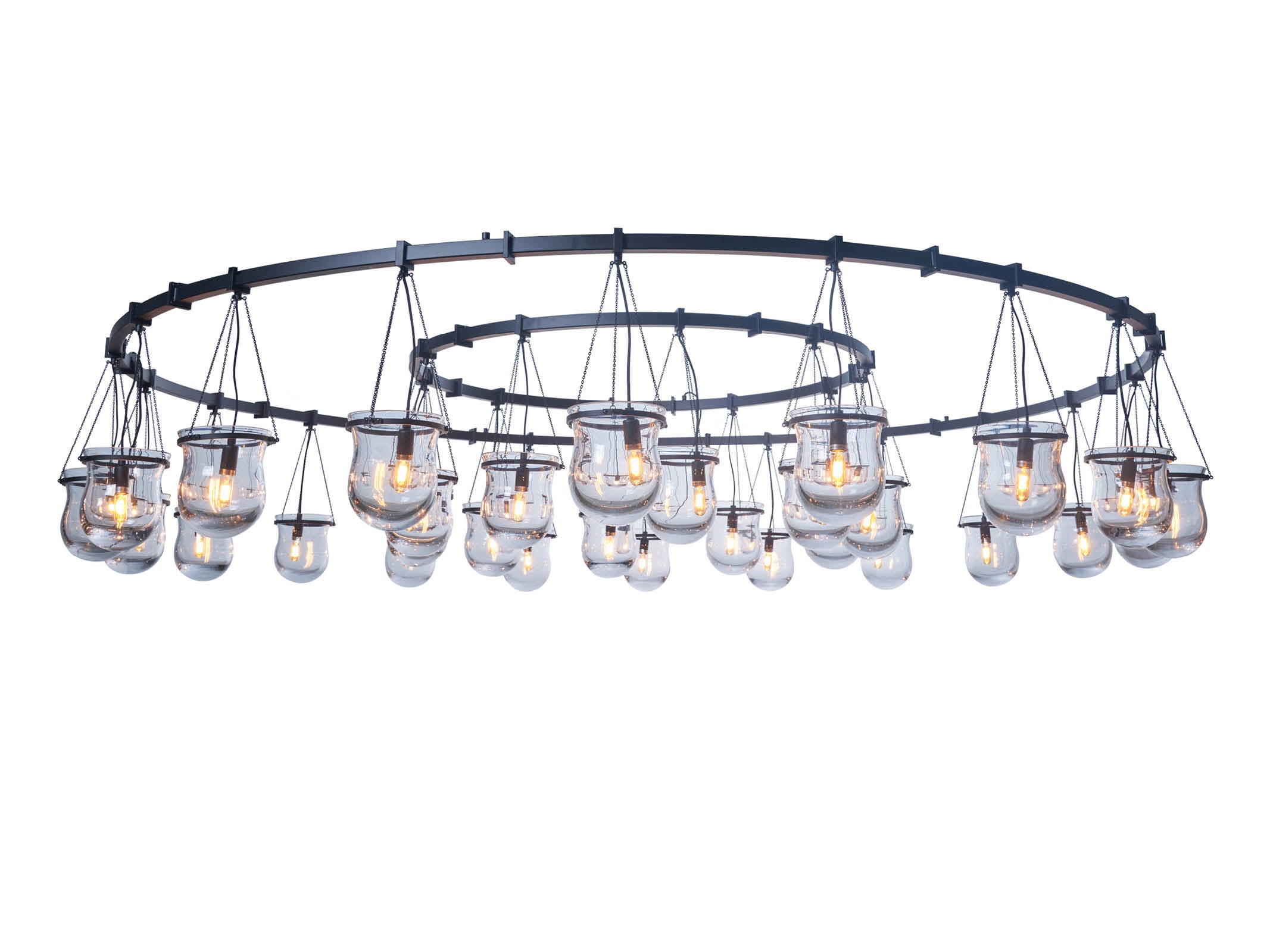 Elegant Noor Chandelier - Modern Crystal Ceiling Light Fixture for Dining Room, Living Room & Bedroom Decor