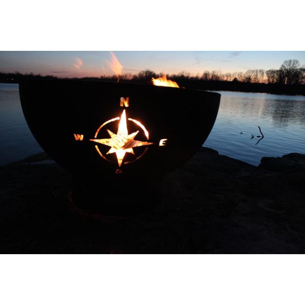 Portable Outdoor Navigator Fire Pit - Stainless Steel Camping Fire Bowl for Backyard, Patio & Beach - Perfect for Bonfires, S'mores & Outdoor Gatherings