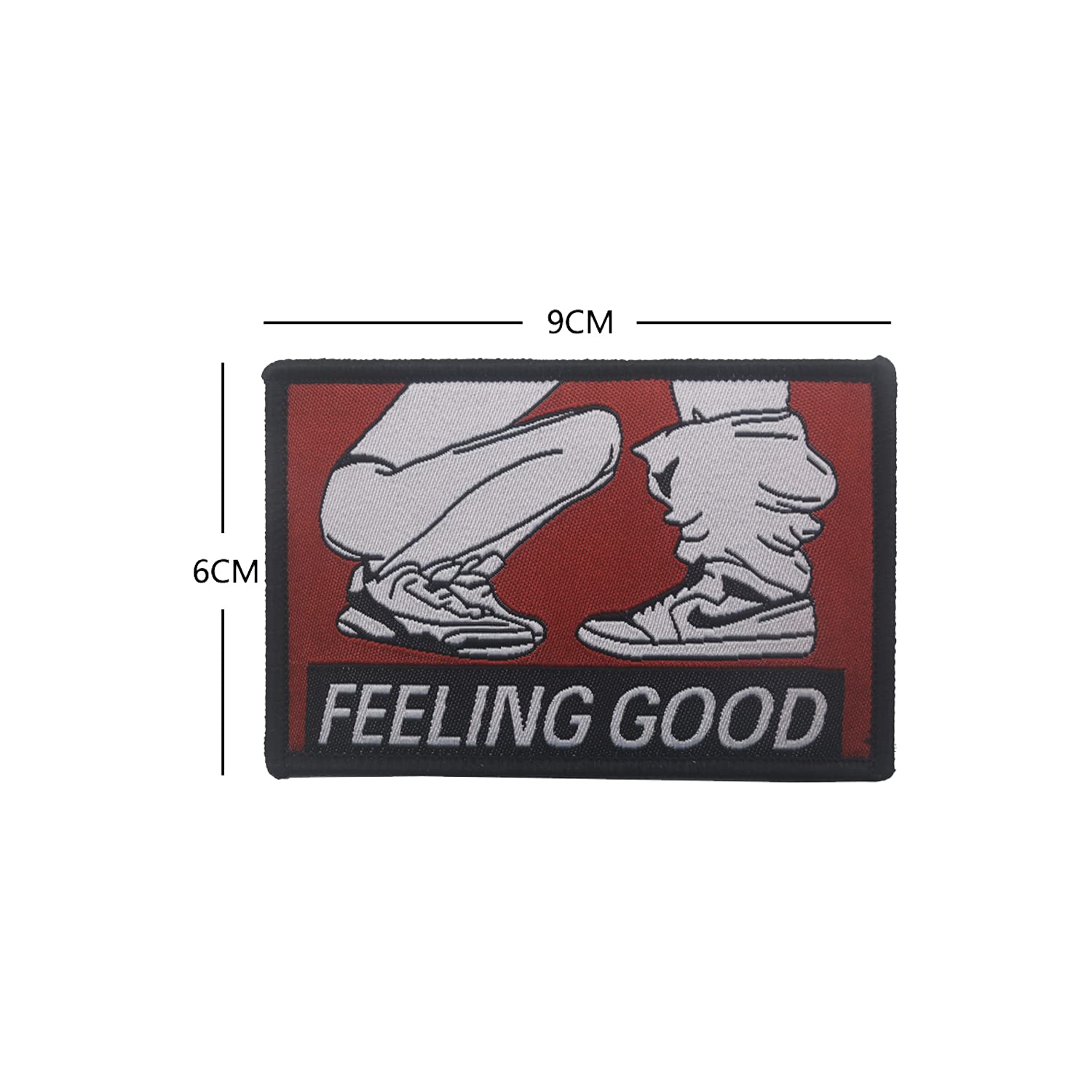 Funny Feeling Good Embroidered Tactical Morale Patch - Hook and Loop Fastener for Military Gear, Backpacks & Tactical Vests - Perfect for Outdoor Adventures, Airsoft & Cosplay
