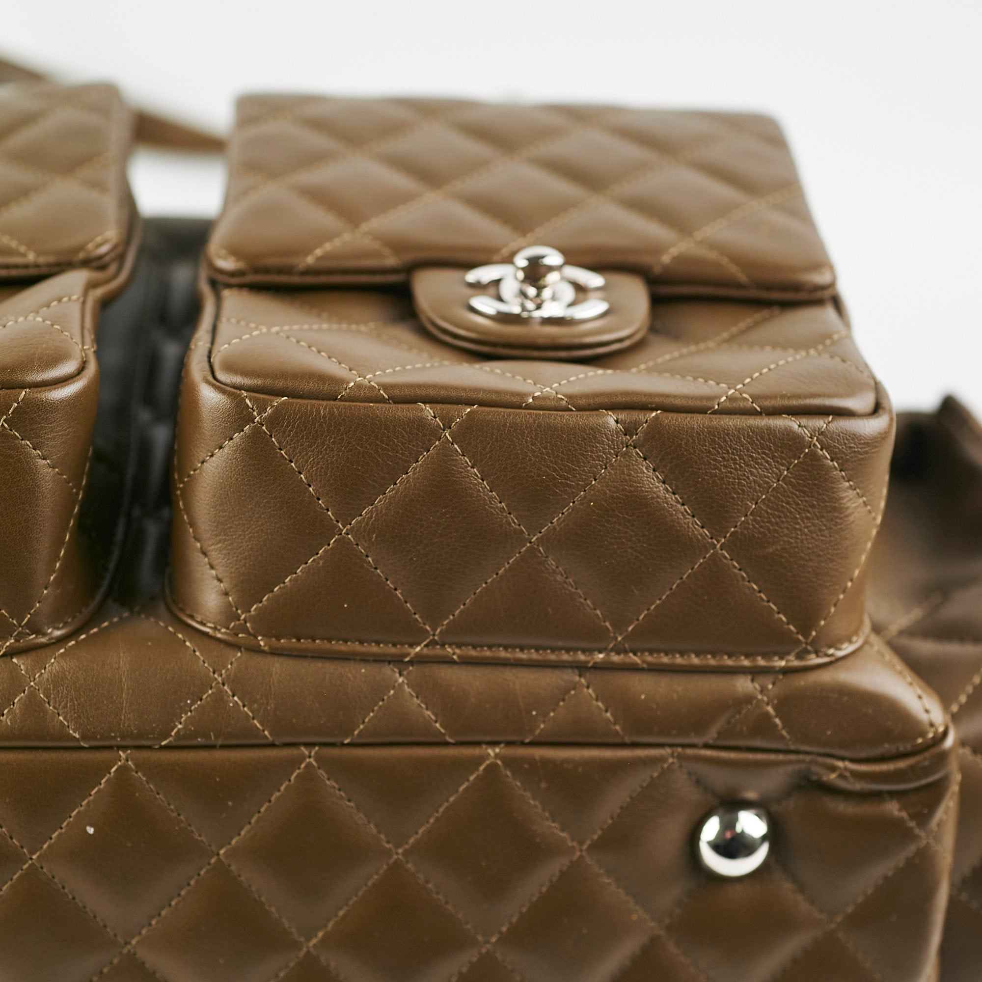 Chanel Cambon Lambskin Reporter Bag in Khaki - Luxury Crossbody Bag for Women, Perfect for Work, Travel & Everyday Use
