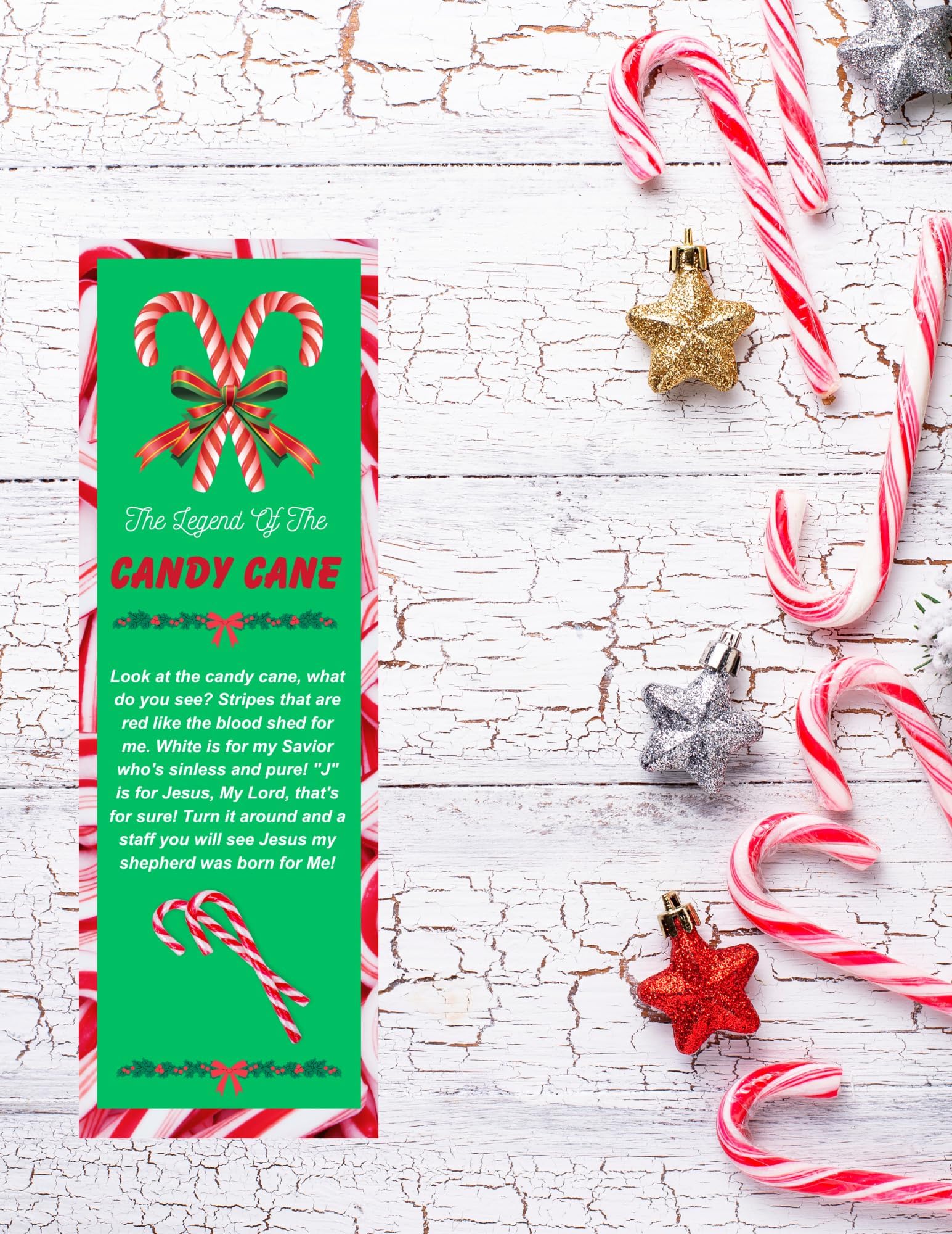 50 Pack Christmas Candy Cane Bookmarks - Holiday Gift for Book Lovers, Teachers, Students - Perfect for Stocking Stuffers, Party Favors & Classroom Rewards