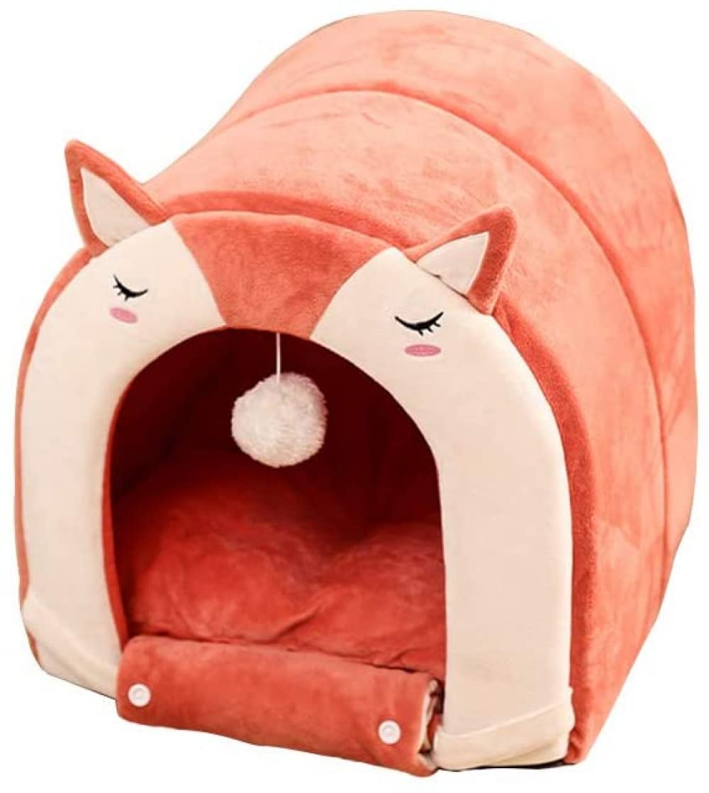 SHUIZONG 4-Season Universal Cat Bed - Semi-Enclosed Pet House with Removable Washable Cover | Warm Winter Sleeping Spot for Cats | Perfect for Indoor Cozy Corners & Pet Lounging Areas