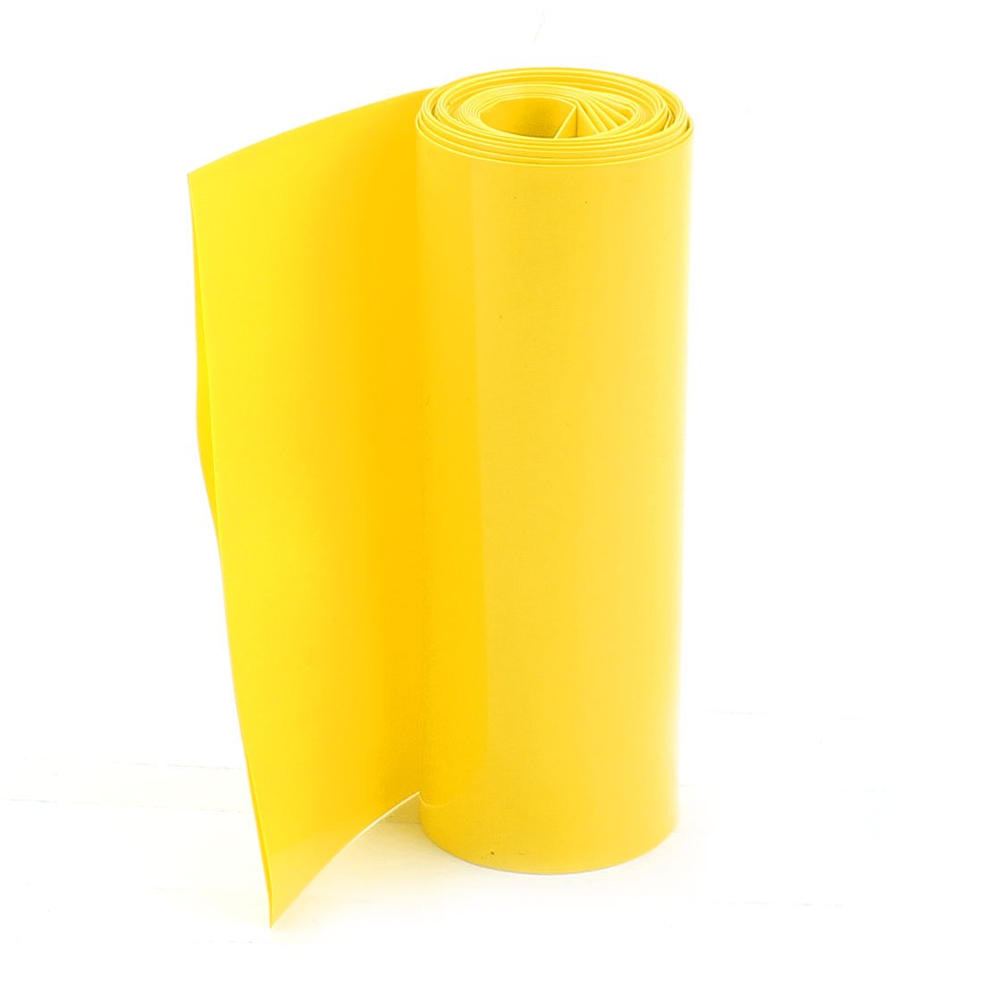 uxcell 85mm Width PVC Heat Shrink Tubing Tube - Yellow, 2 Meters - Battery Insulation, Wire Protection & DIY Electrical Projects