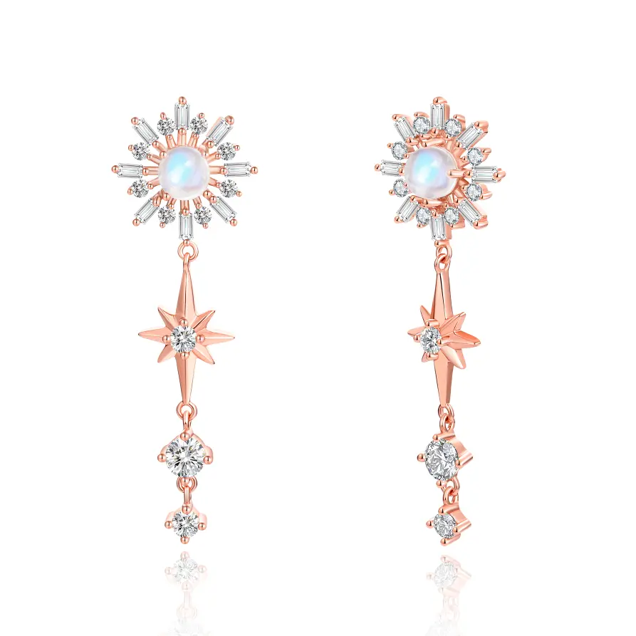 Daphne Earrings for Women - Elegant Gold Plated Dangle Earrings - Perfect for Parties, Weddings & Everyday Wear