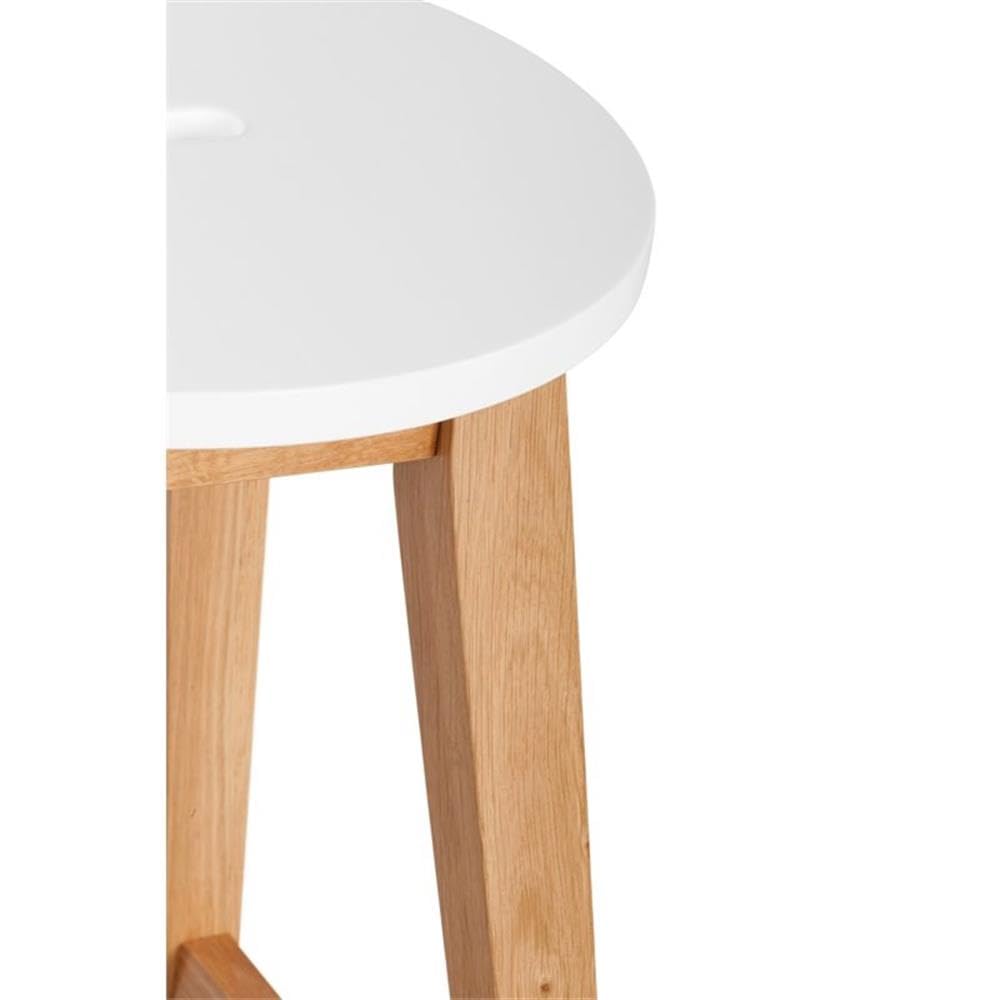 Modern 3-Piece Wood Barstool Set in Oak & White - Home Square - Perfect for Kitchen Islands, Breakfast Bars & Home Decor