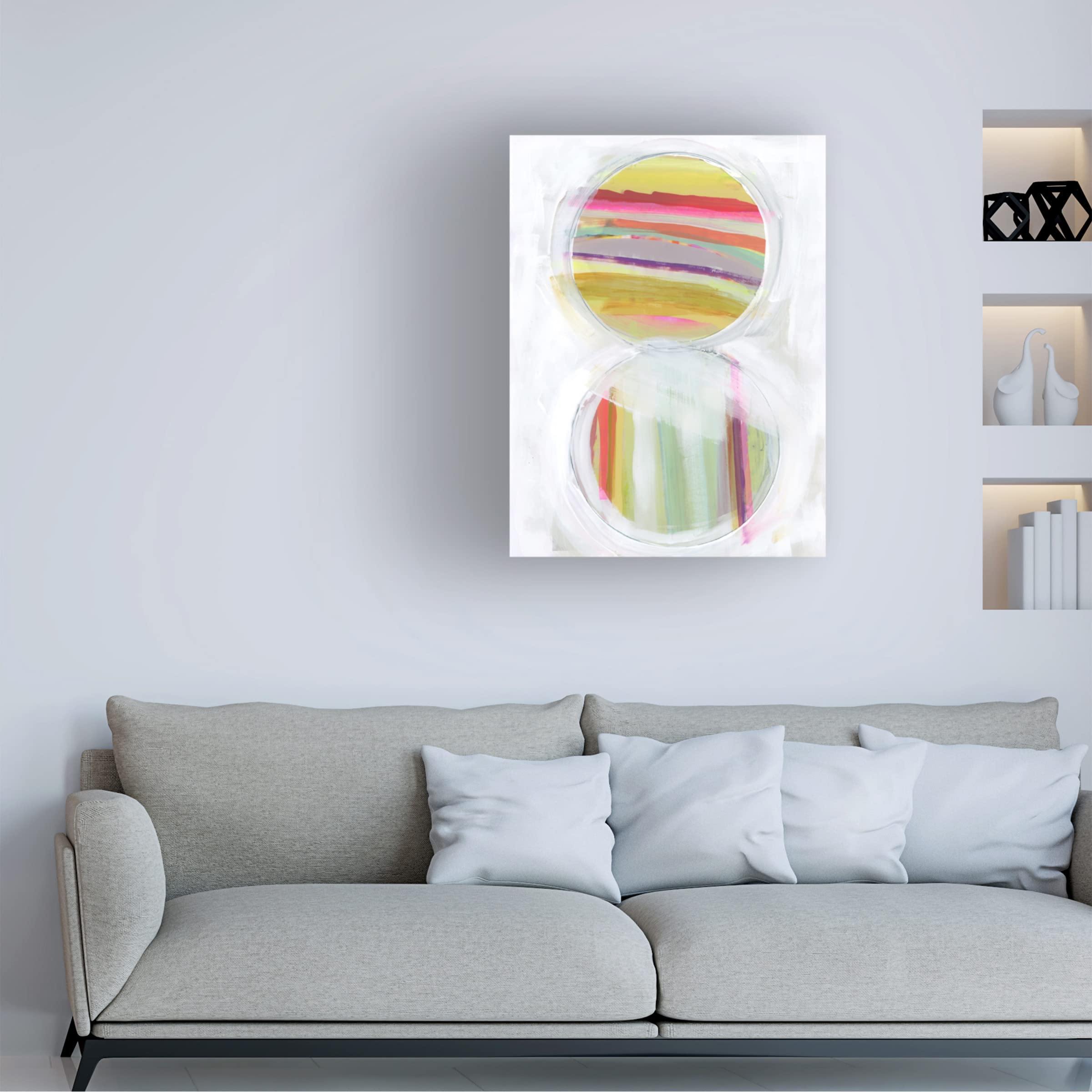 Bellissimo Art 'Art in Whites VIII' Premium Canvas Wall Art - 35x47 Inches - Modern Home & Office Decor - Perfect for Living Room, Bedroom, or Gallery Display