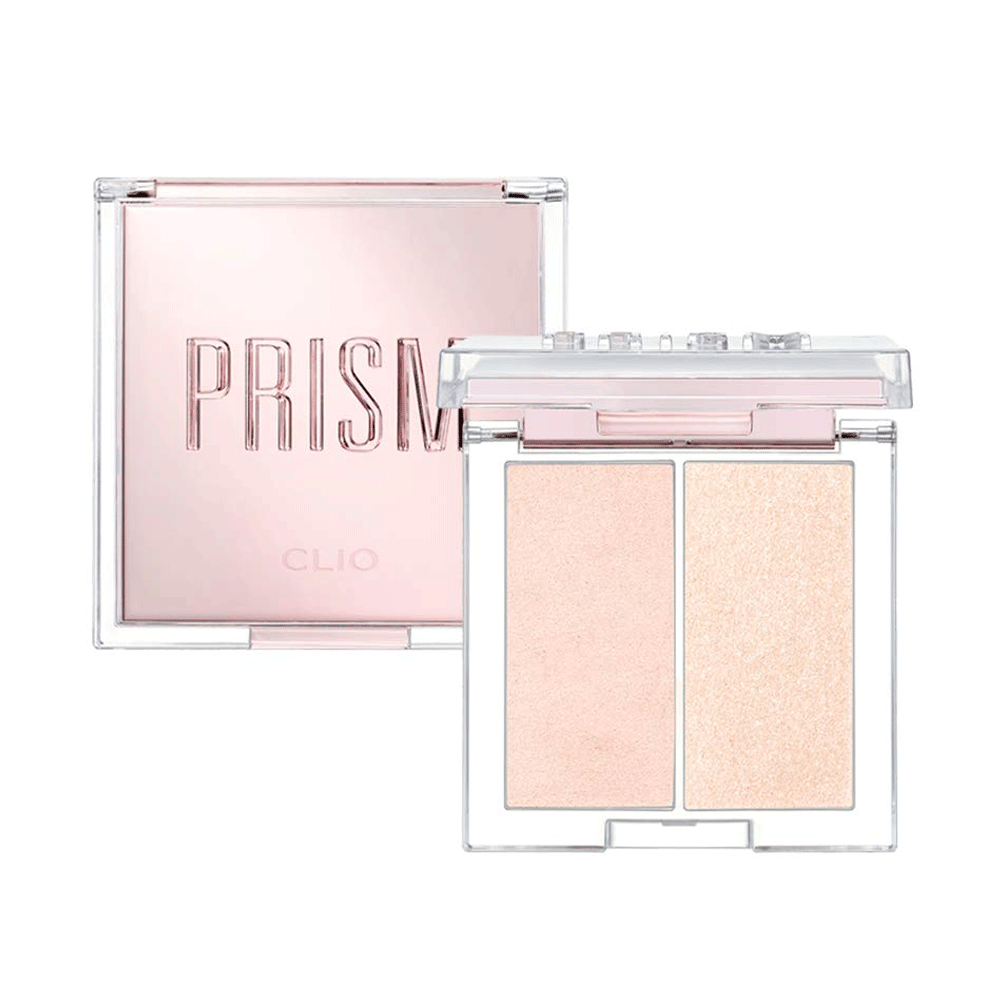 CLIO Prism Highlighter Duo - 2 Color Face Highlighter Stick for Contouring & Glowing Makeup | Perfect for Everyday Wear & Special Occasions