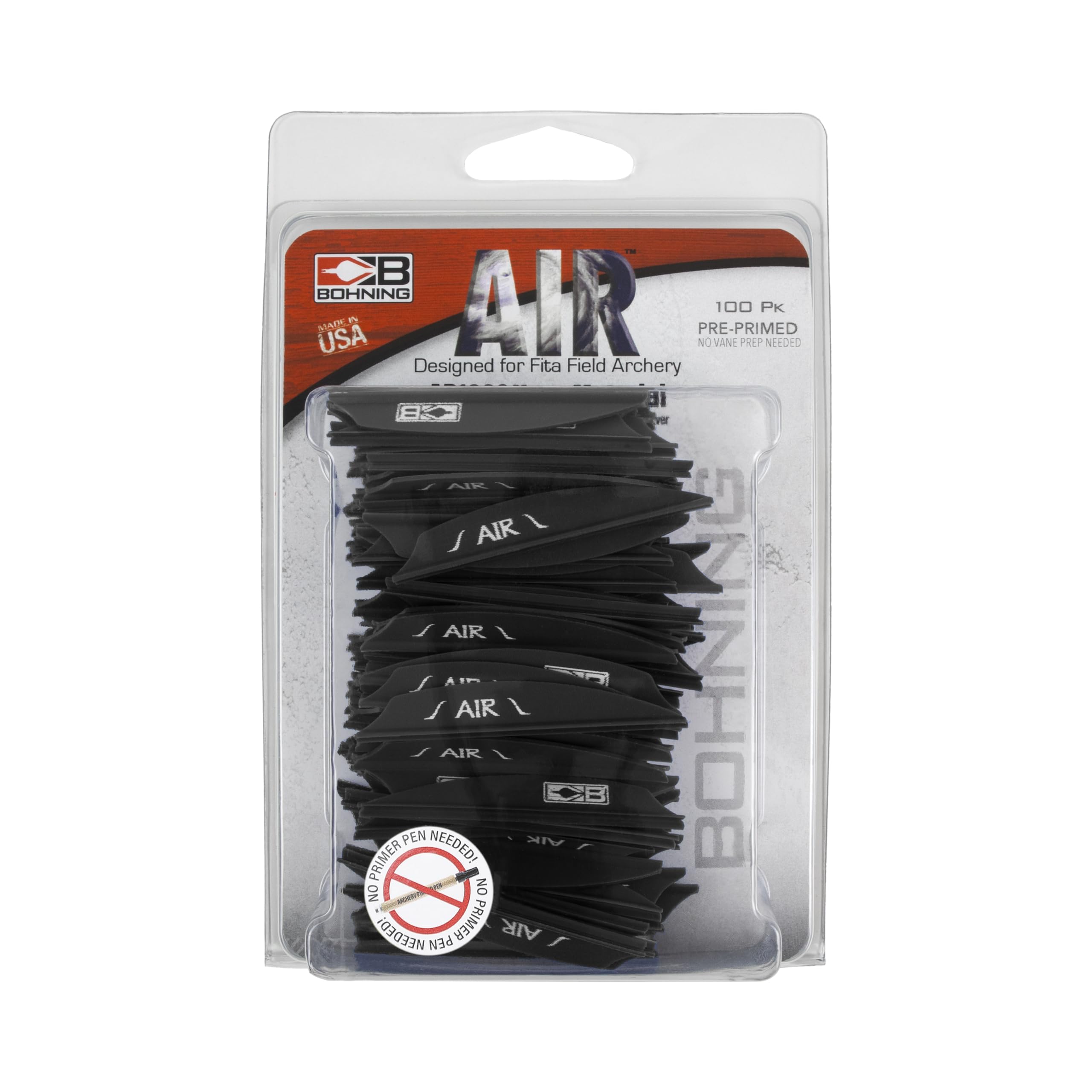 Bohning Co Air Vanes - 100 Pack | High-Performance Archery Vanes for Precision Shooting | Perfect for Target Practice & Bow Hunting