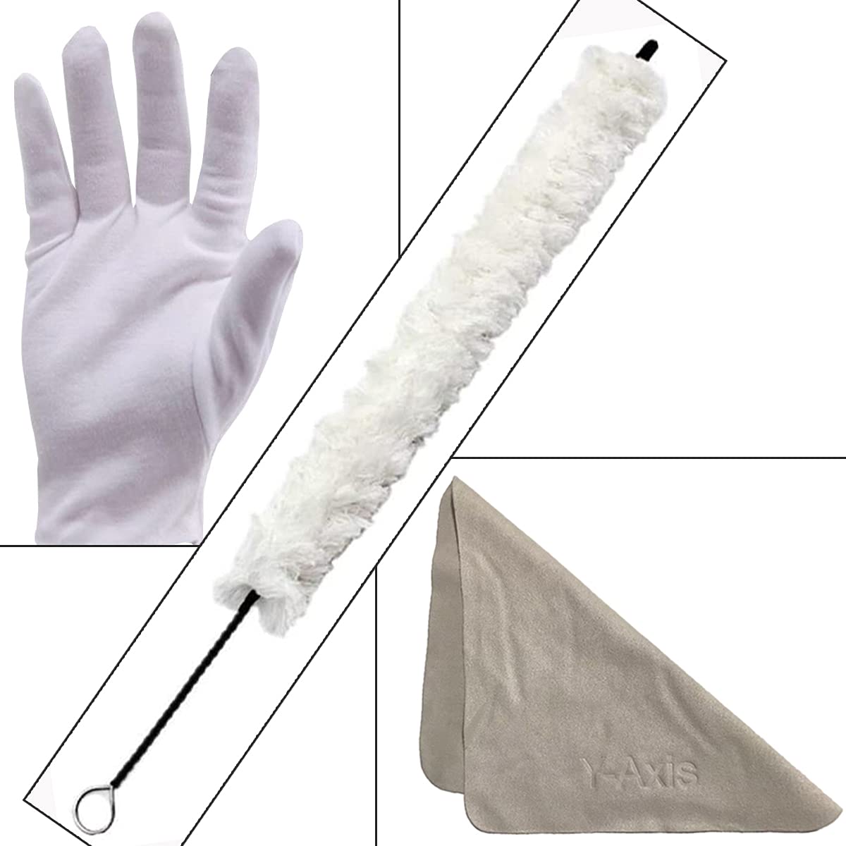 10-Piece Flute Cleaning Brush Kit with Cotton Swabs - Gentle & Effective Instrument Care for Woodwind & Brass Maintenance