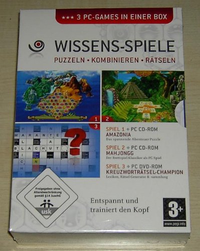 3 PC Puzzle Games Bundle - Brain Teasers, Logic & Knowledge Challenges for Adults & Kids | Perfect for Family Game Nights & Educational Fun