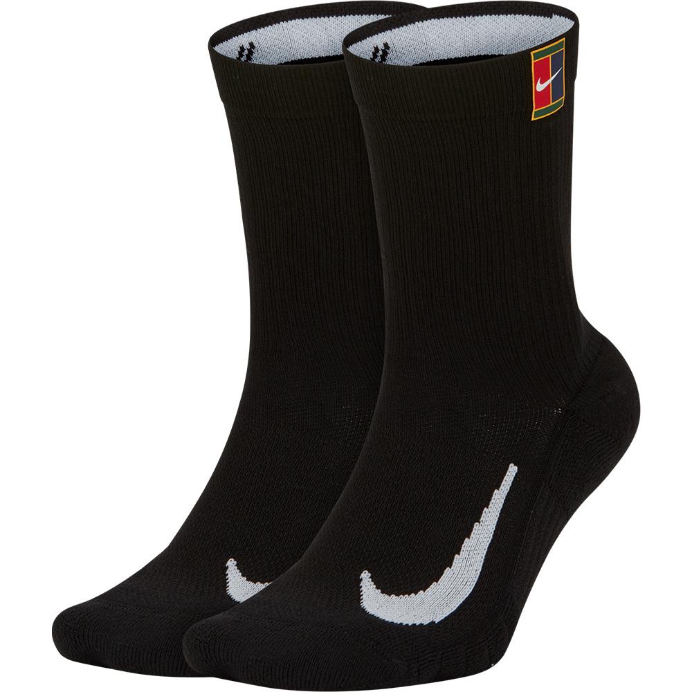 Nike Multiplier Cushioned Crew Socks 2-Pack - Black | Athletic Performance & Everyday Comfort for Men & Women | Running, Gym, Workout & Casual Wear