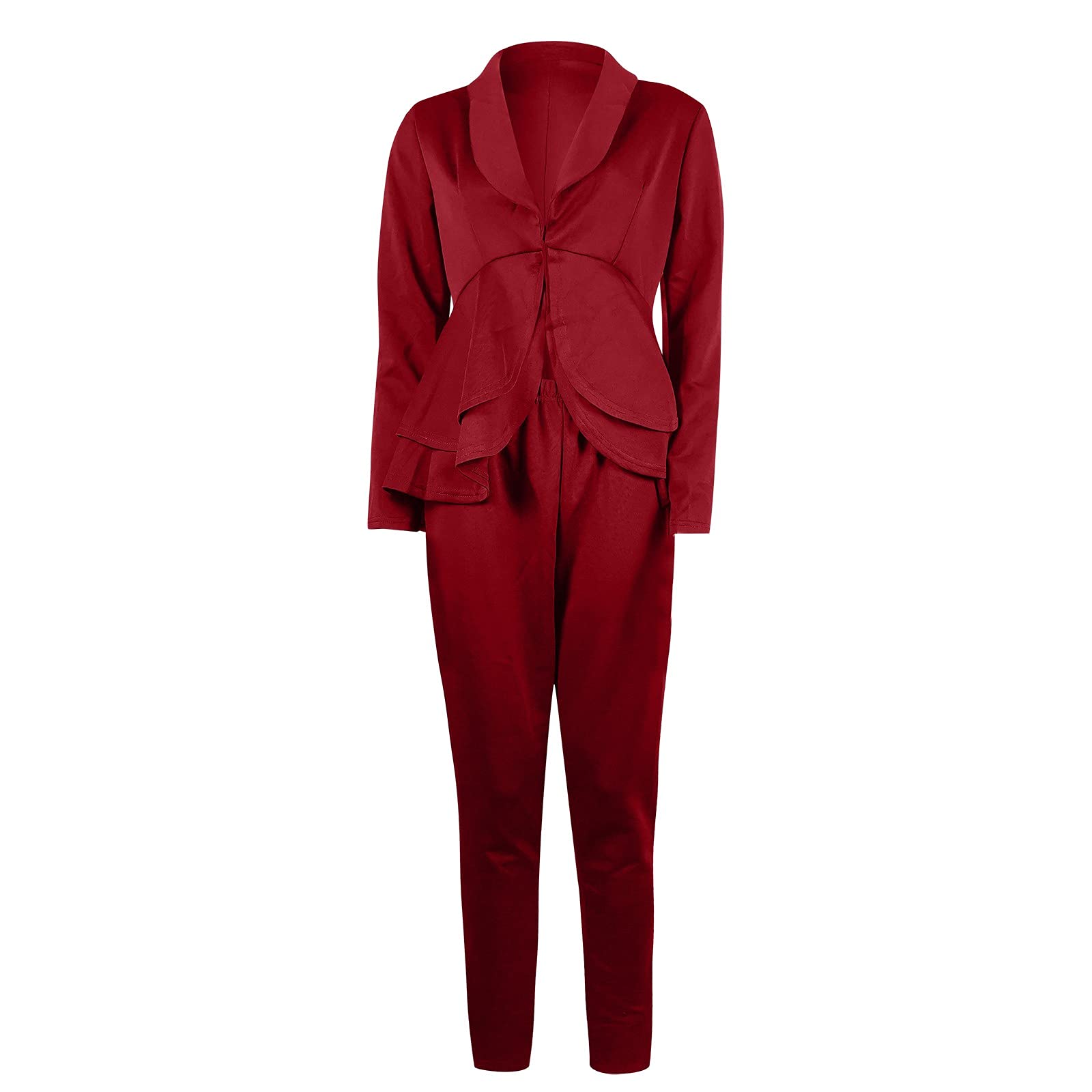 Sexy Women's Two-Piece Outfits - V-Neck Ruffles Patchwork Design Fashion Sets for Women | Perfect for Date Night, Parties & Summer Vacations