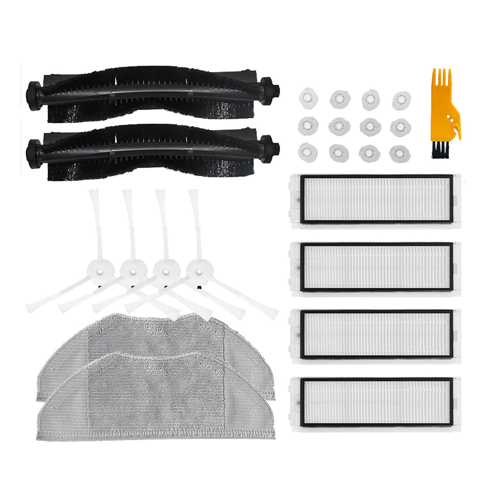 360 S5/S7 Robot Vacuum Cleaner Replacement Parts - Main Brush, HEPA Filter, Side Brushes & Mop Cloth | Compatible Accessories for 360 S5 & S7 Robotic Vacuums | Perfect for Home Cleaning & Maintenance