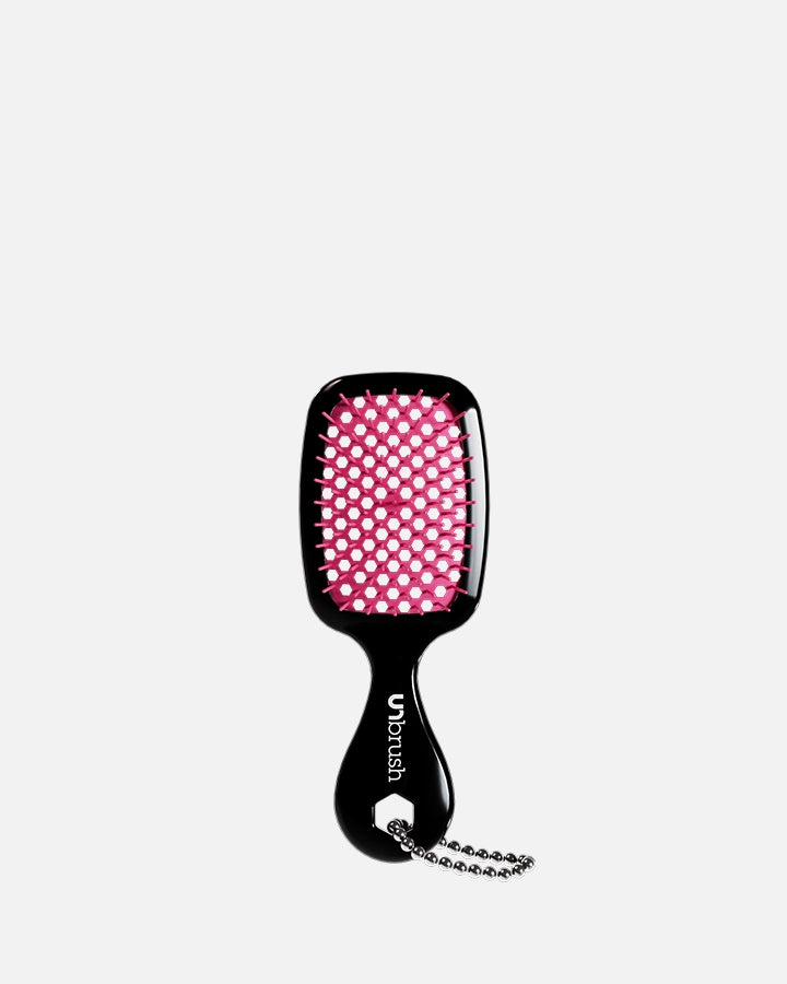 UNbrush Super Mini Keychain - Cherry Blossom Design | Portable Hairbrush for Travel, Purse & On-the-Go Styling | Cute Compact Hair Brush for Women & Girls