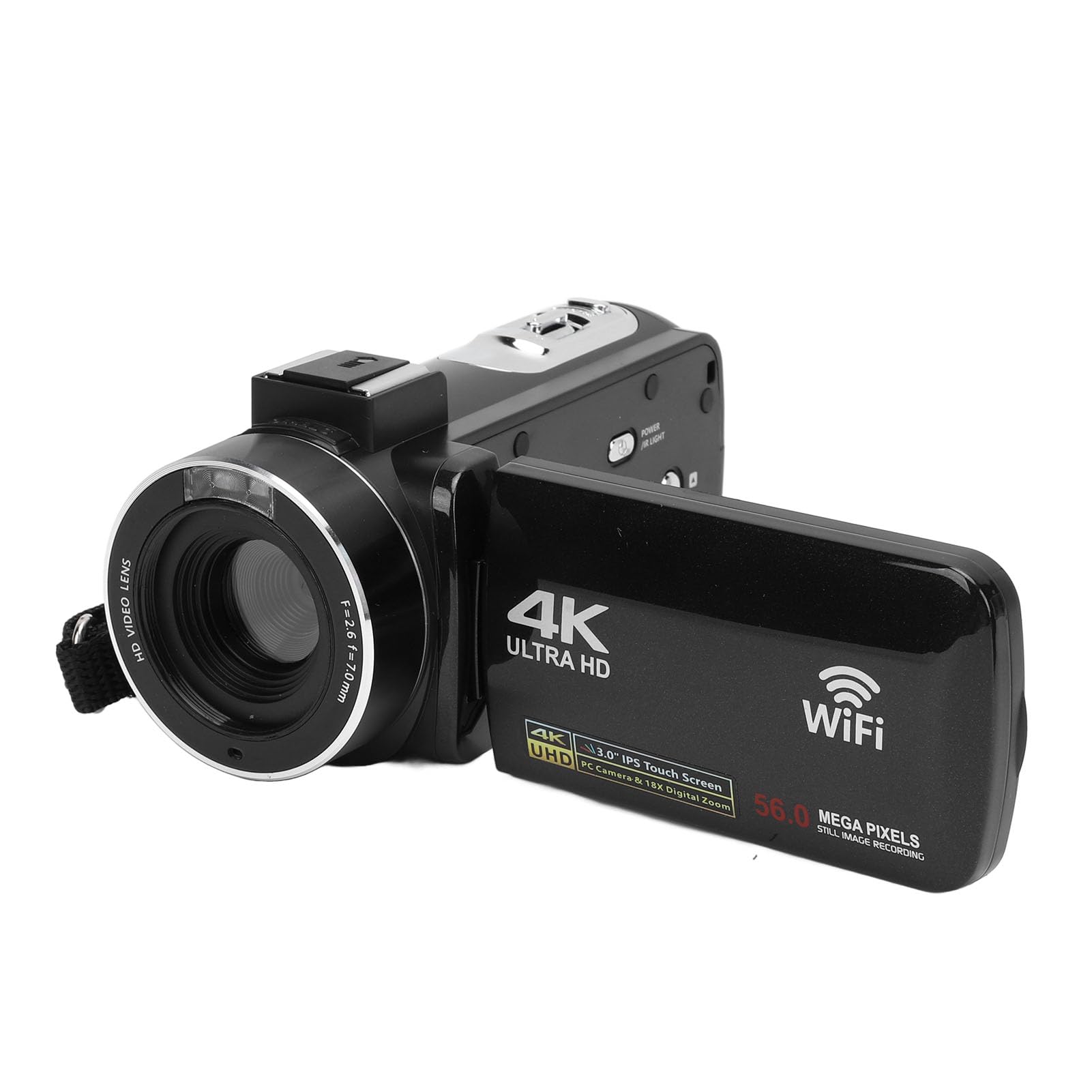 4K Video Camera Camcorder 56MP Digital Camera with 3