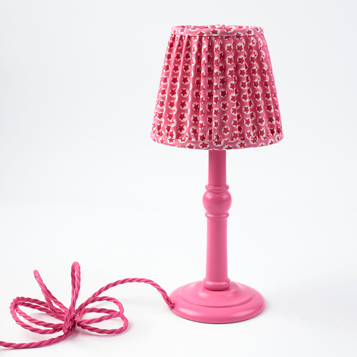 Pleated Pink Small Lampshade for Bedroom, Living Room, Nursery - Soft Lighting Home Decor Accessory