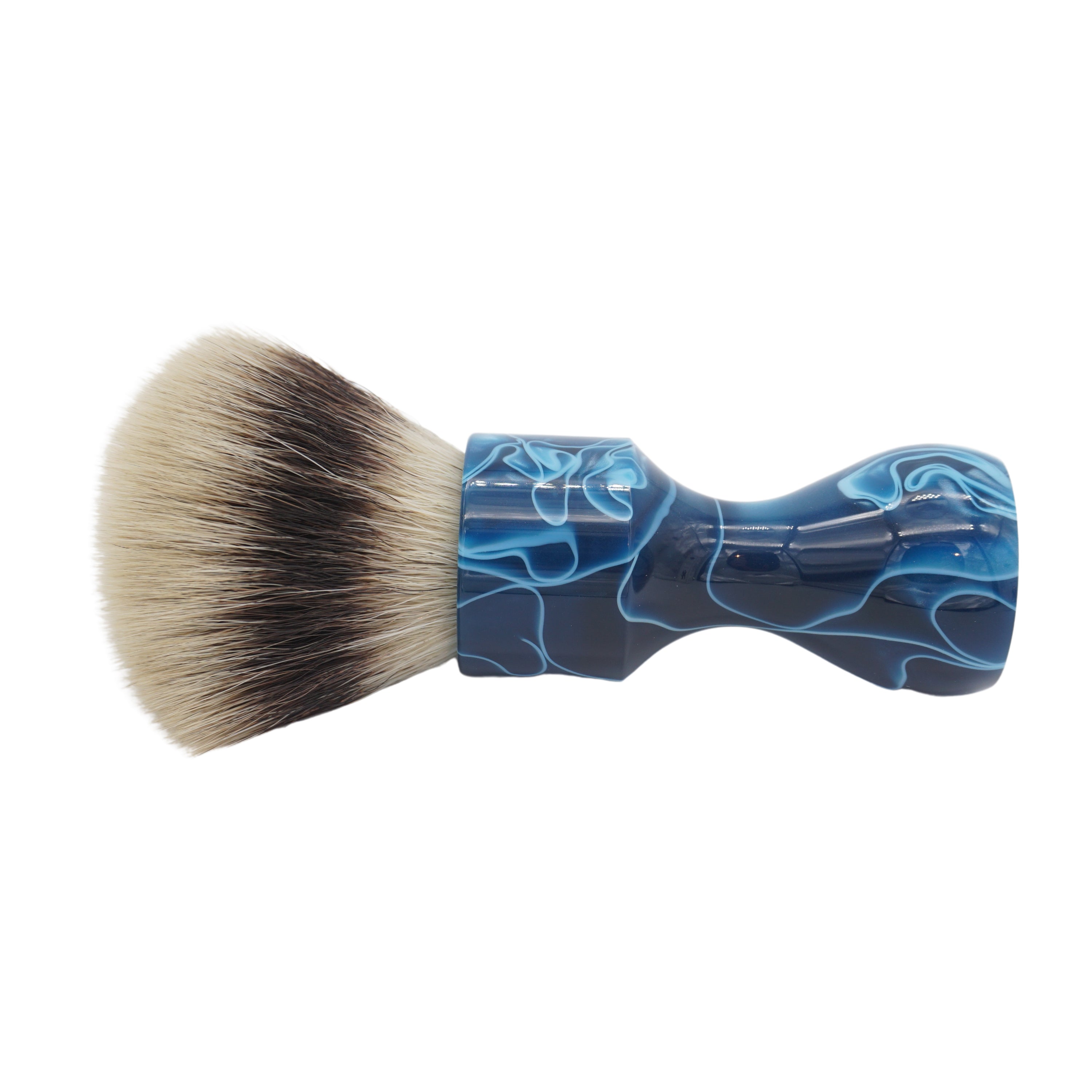 AP Shave Co. 24mm M.i.G Hybrid Synthetic Shaving Brush - Premium Blue Handle for Wet Shaving & Grooming - Perfect for Travel & Luxury Shaving Kits