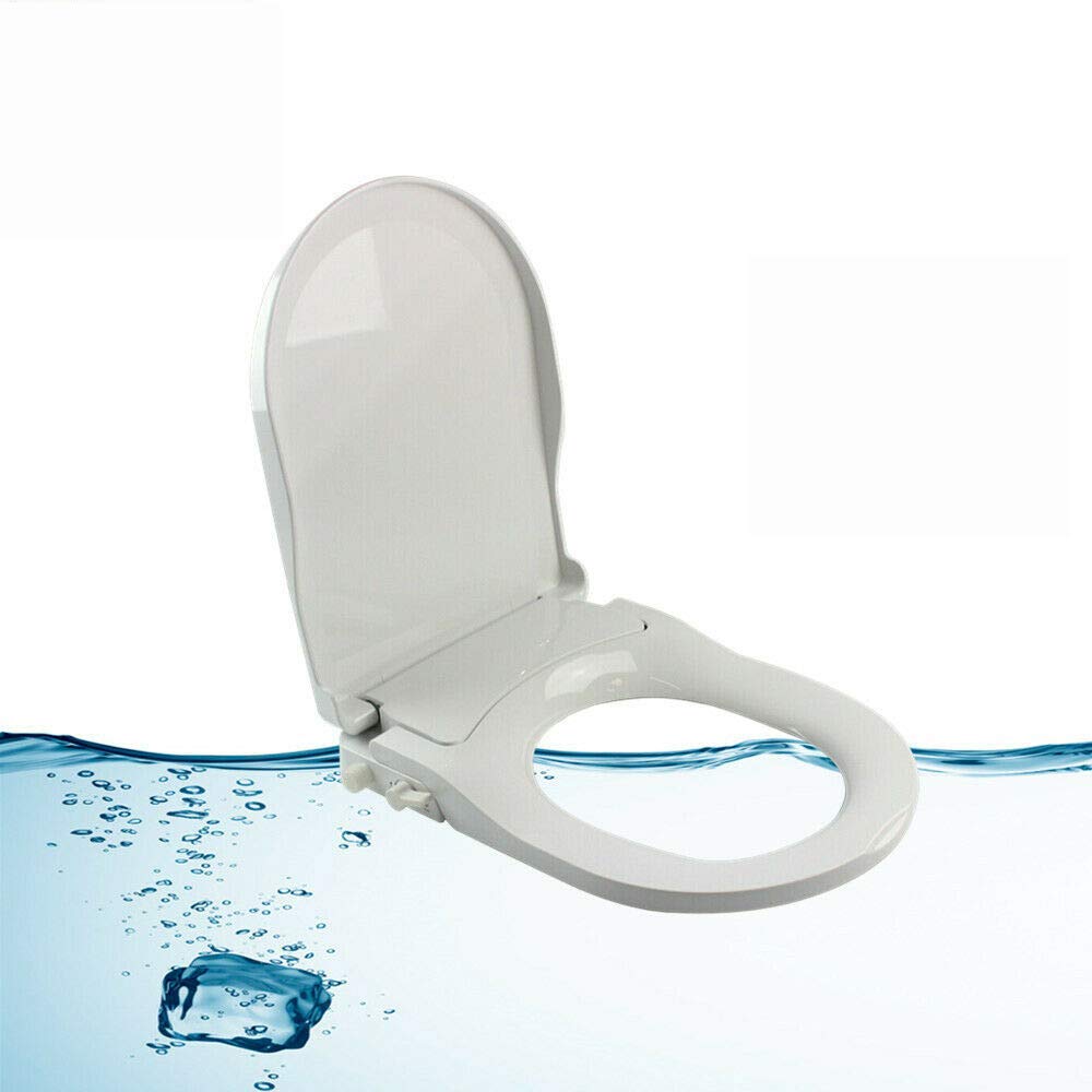 Non-Electric Bidet Toilet Seat with Dual Nozzles - Manual Bidet Spray Attachment for Modern Bathrooms | Hygienic Cleaning, Comfortable & Water-Saving Solution for Toilet Hygiene