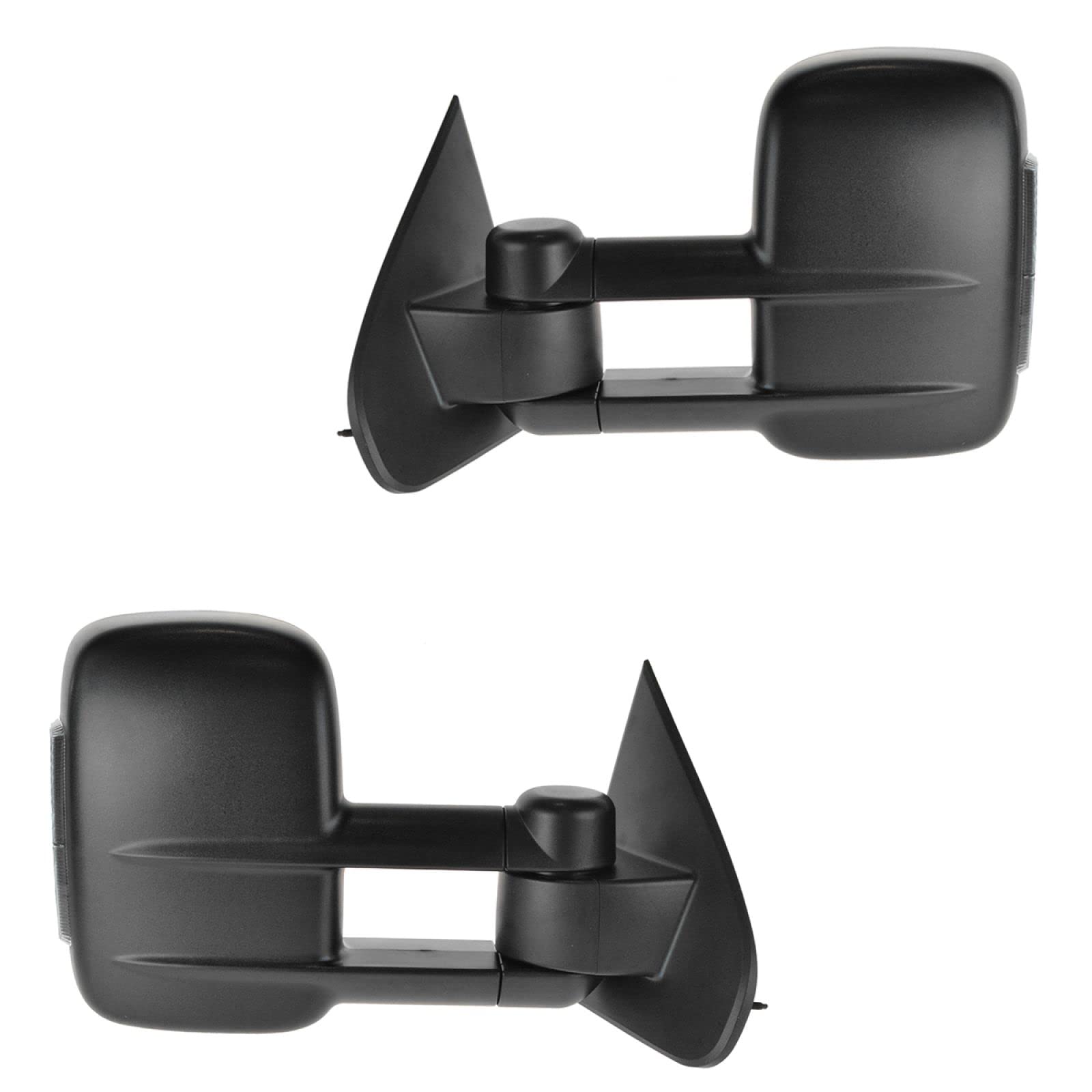 Power Heated Textured Towing Mirrors with Turn Signal for Chevy Silverado & GMC Sierra - Perfect for Off-Roading, Towing & Winter Driving