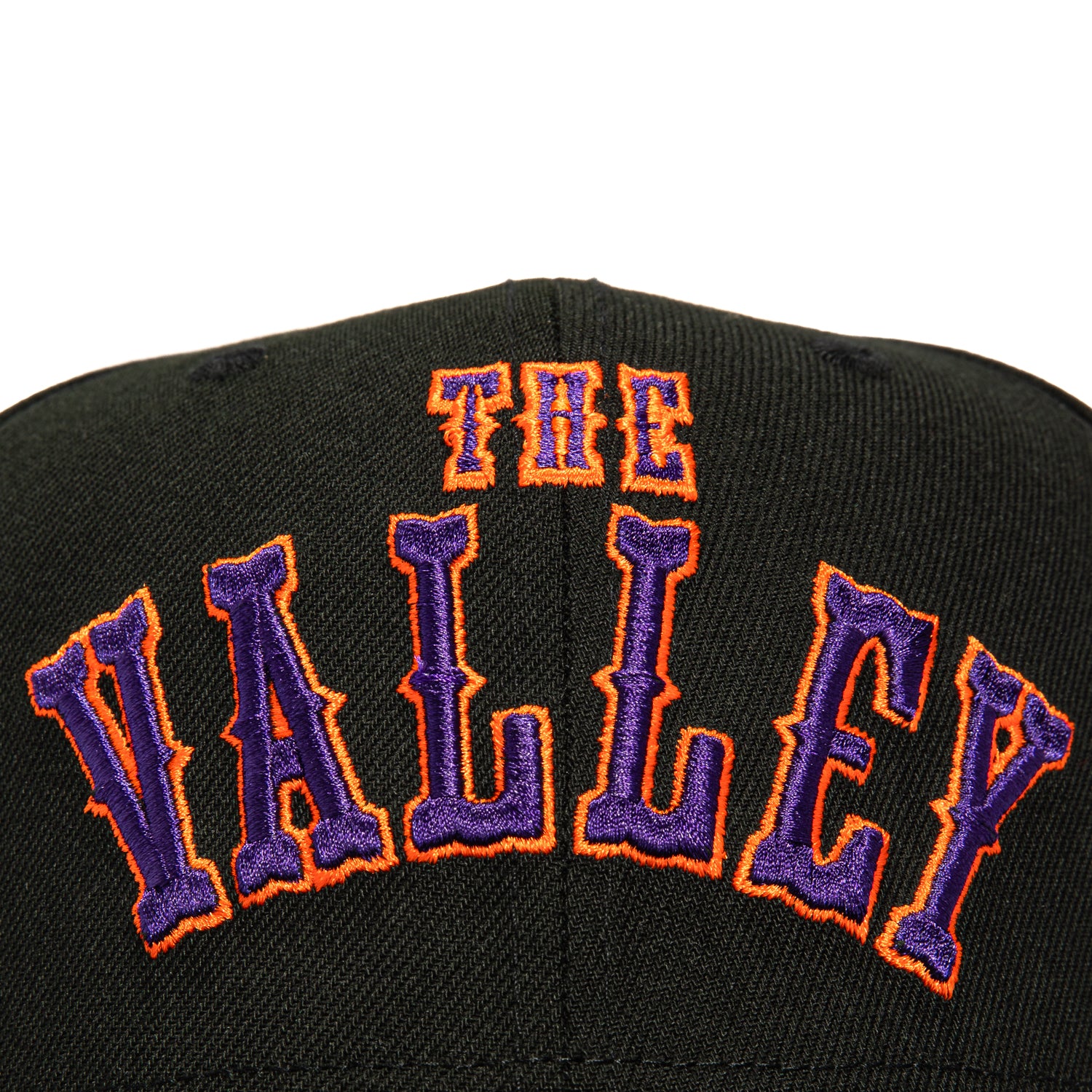 New Era 9Seventy Phoenix Suns City Edition Logo Patch Snapback Hat - The Valley Stretch Adjustable Cap in Black, Purple & Orange | NBA Basketball Fan Gear, Streetwear Fashion Accessory