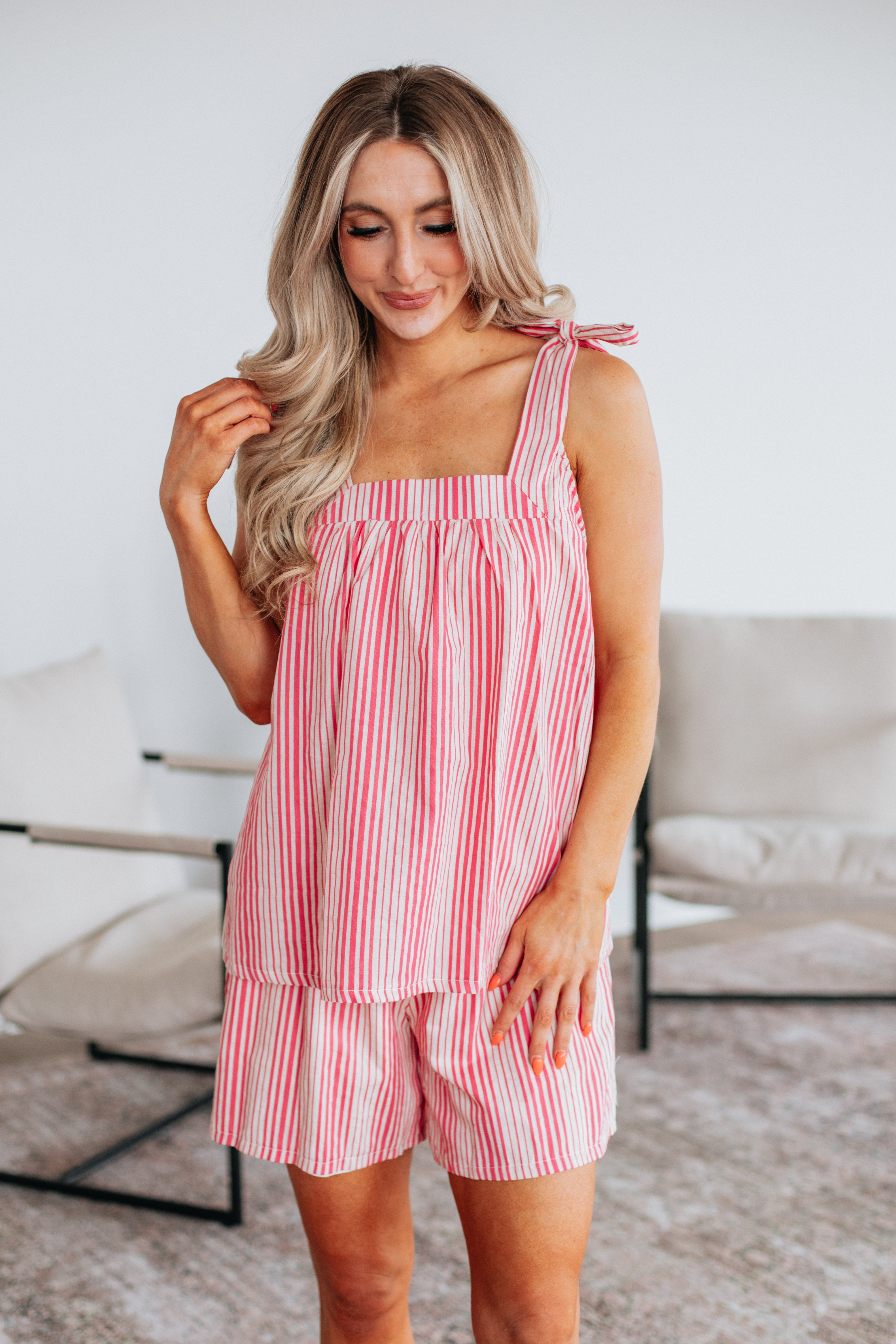 Briella Two Piece Set - Hot Pink Mix Outfit for Women | Trendy Matching Lounge & Casual Wear for Summer, Beach, and Vacation