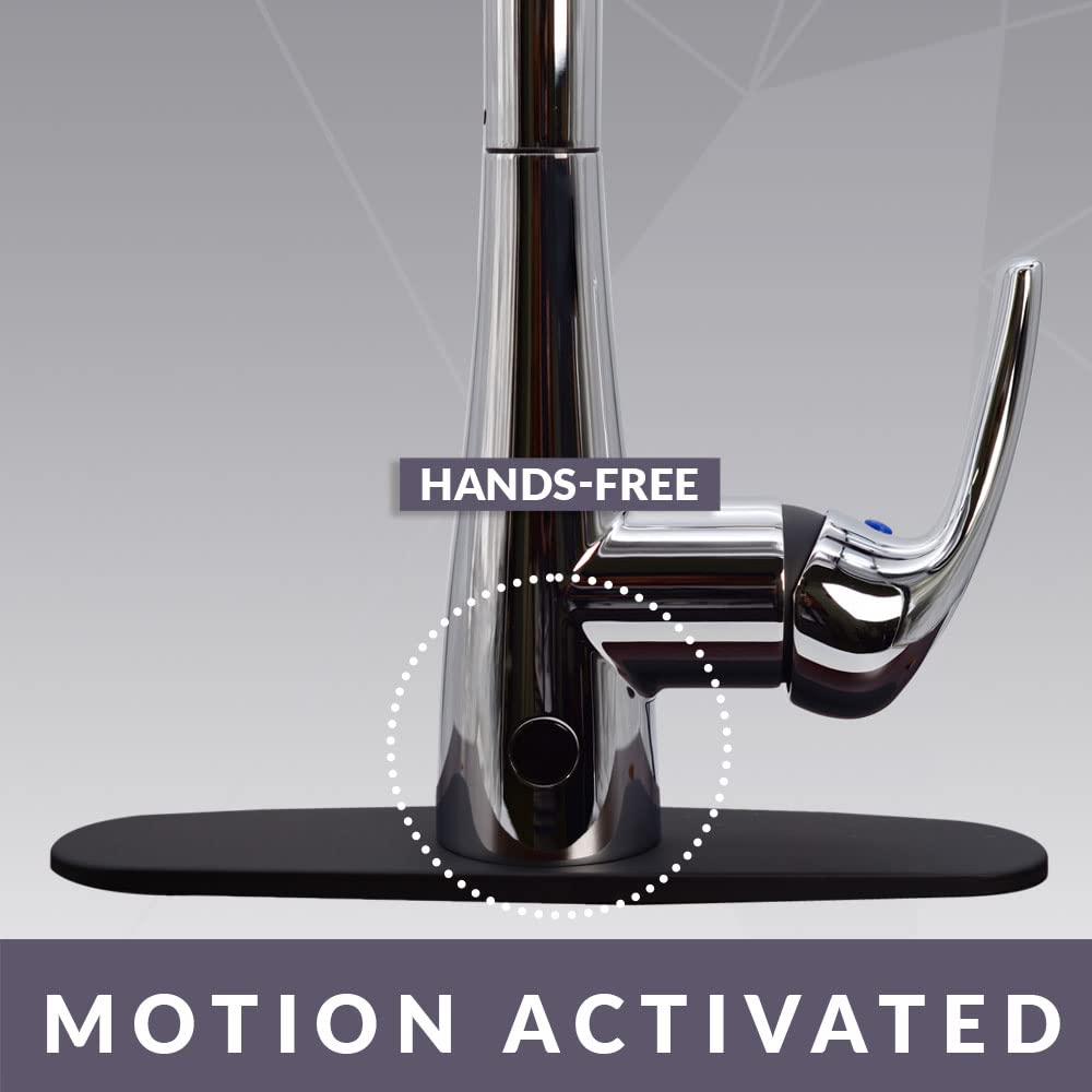 Westbrass KA03A-12 Touchless Motion Sensor Kitchen Faucet with Pull Down Sprayer - Oil Rubbed Bronze Finish | Hands-Free Operation for Hygienic Cooking & Cleaning | Perfect for Modern Kitchens, Restaurants & Commercial Use
