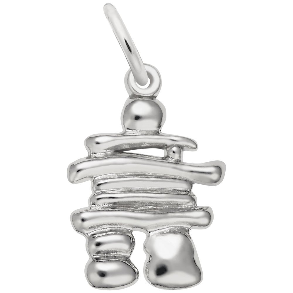 Inukshuk Charm Pendant - Handmade Sterling Silver Jewelry for Bracelets & Necklaces - Perfect for Gifts, Travel Souvenirs & Spiritual Protection