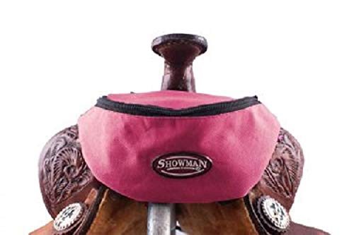 Showman Pink Insulated Nylon Saddle Phone Pouch - Waterproof Equestrian Phone Holder for iPhone & Samsung - Perfect for Horse Riding, Outdoor Sports & Daily Use